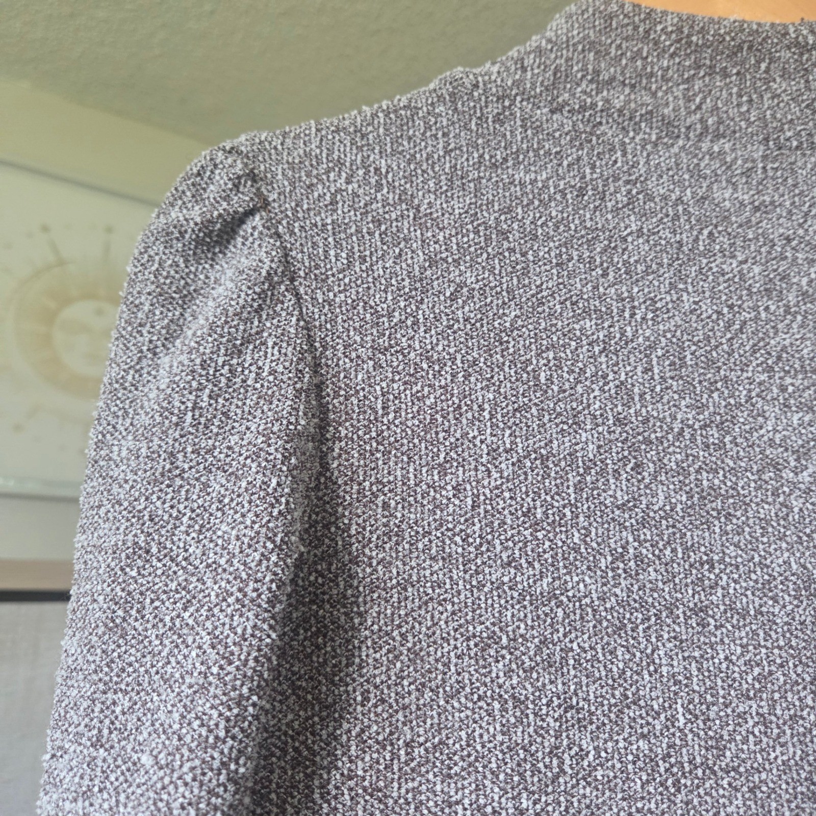 Vintage Lagenlook Brown Wool Knit Dress Made in Europe Artsy Marled Cottagecore