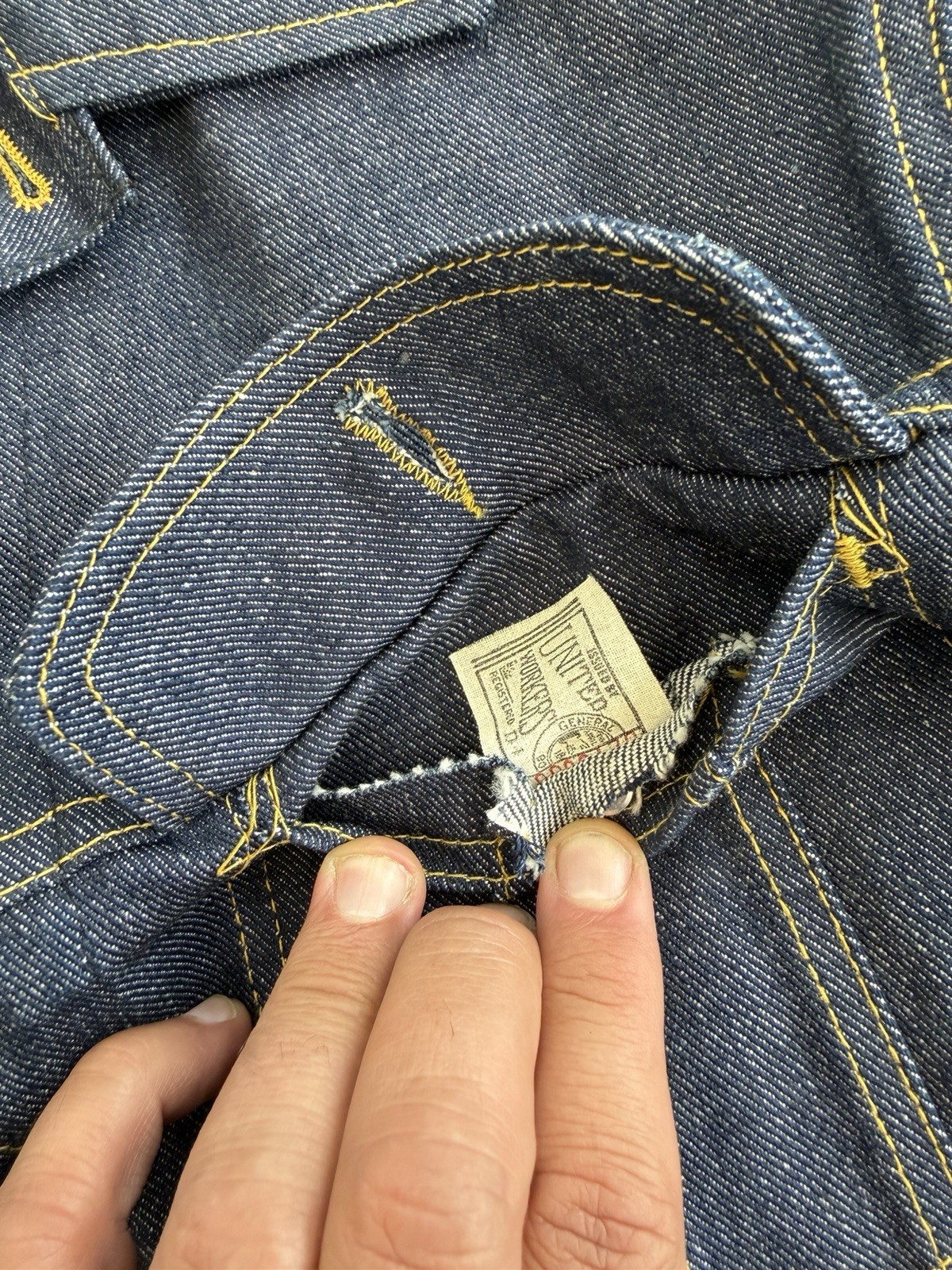 Lee Sanforized PATD-153438 Vintage 70s Raw Denim Suit :Janke & Pants M.USA Size:M