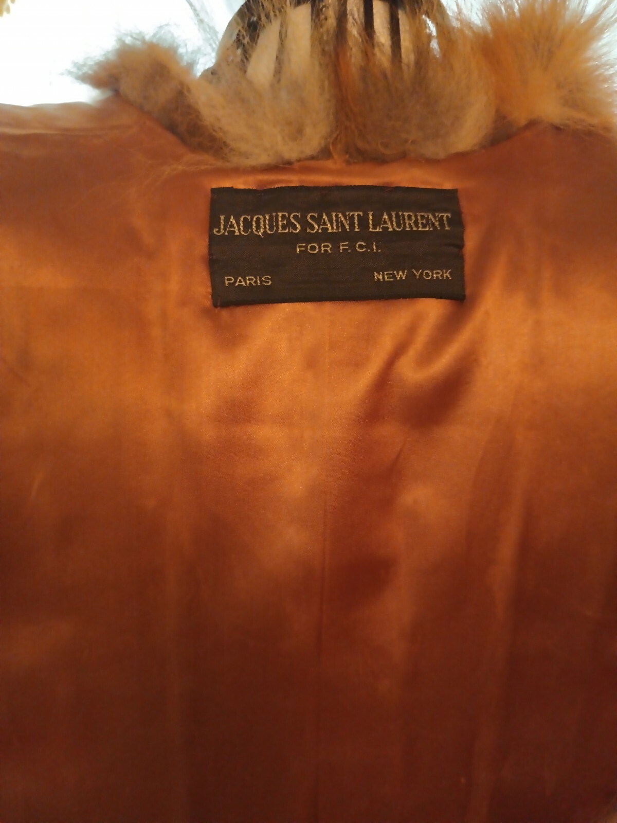 FOX VEST – SIZE SMALL/MEDIUM BY JACQUES SAINT LAURENT FOR F.C.I. PARIS NEW YORK