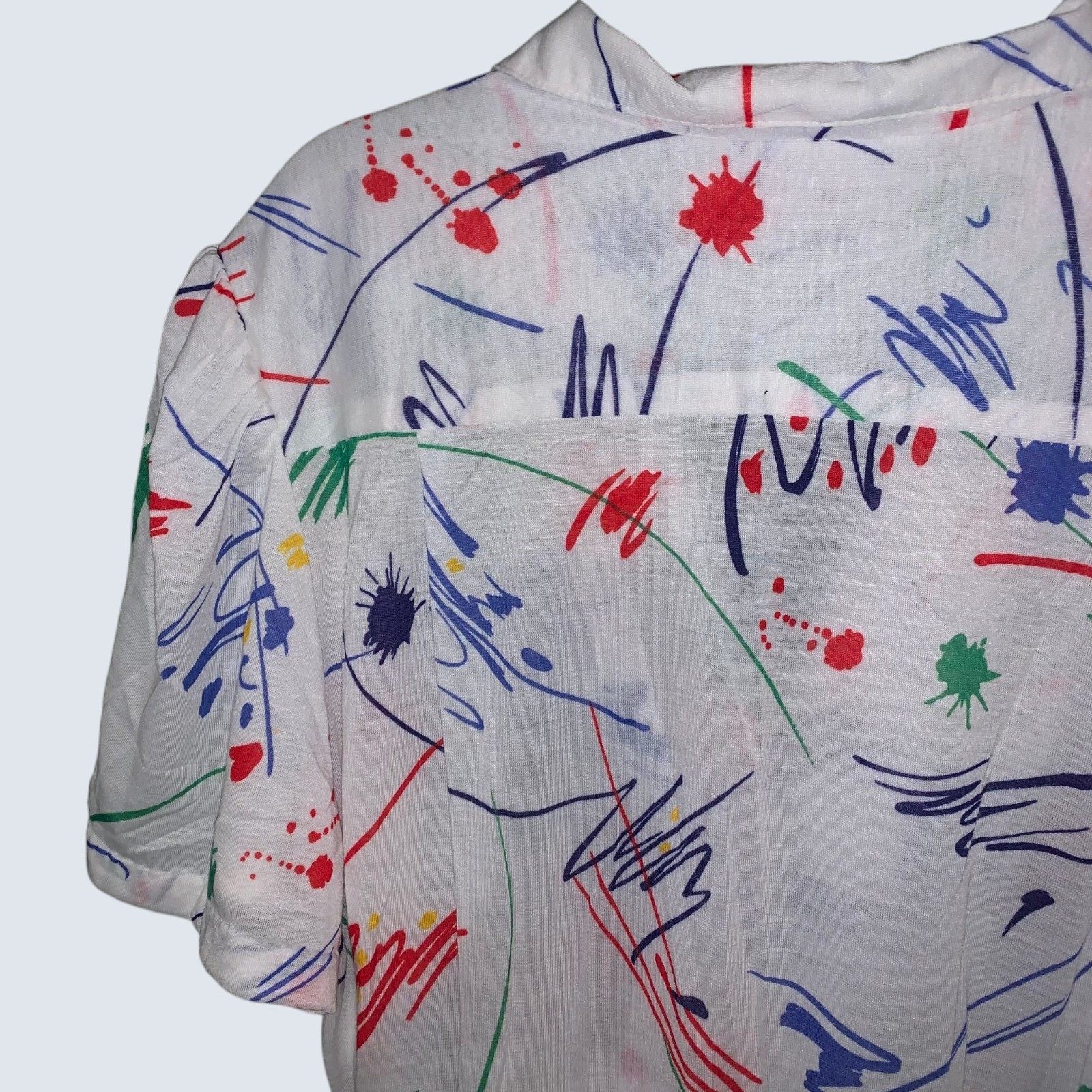 Vintage Coolwear 1980s Abstract Paint Splatter Dress – Modern Size 14/16