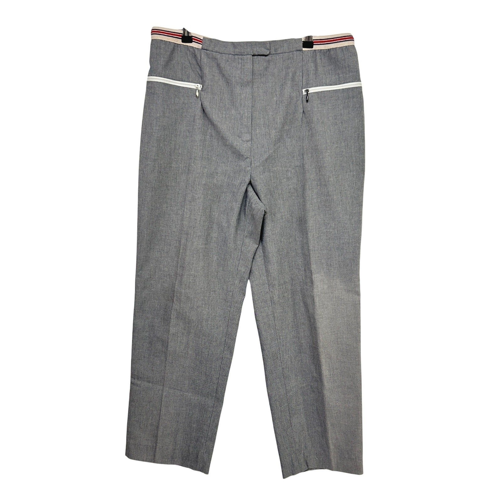 Vintage Leon Levin Preppy Golf Club Pants Womens 14 Gray Old Money USA ILGWU