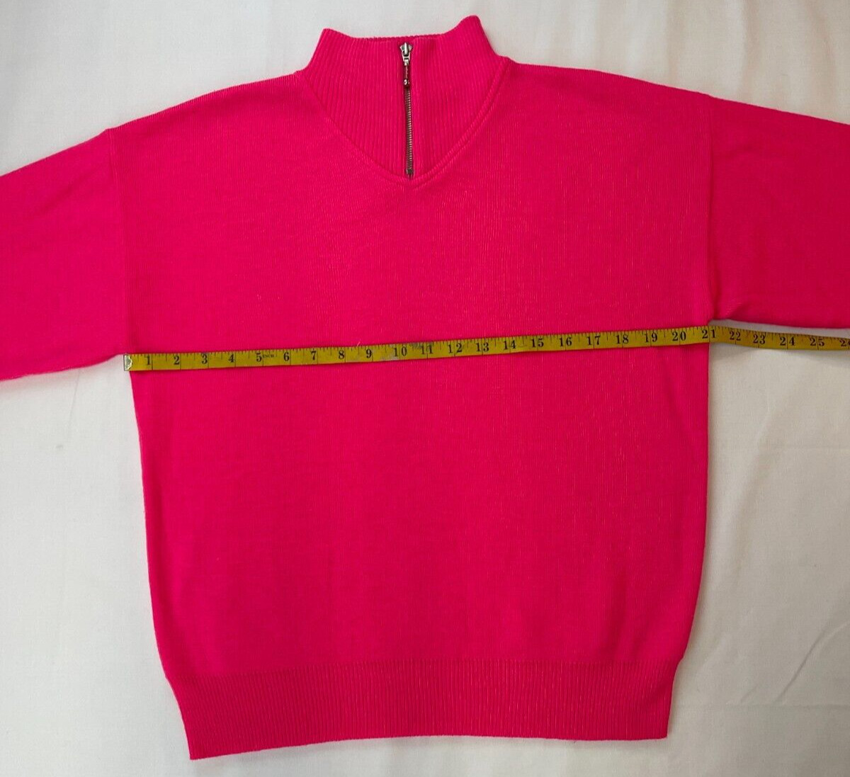 Vintage 1990s Sweater Summit County Women’s Medium Bright Pink Colorful Vtg 90s