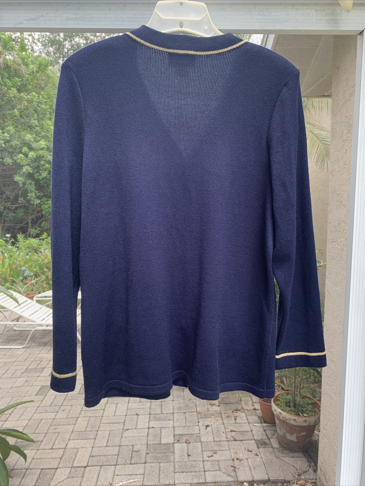Patchington Vintage Women’s Navy button Up Sailor Look cardigan Size M