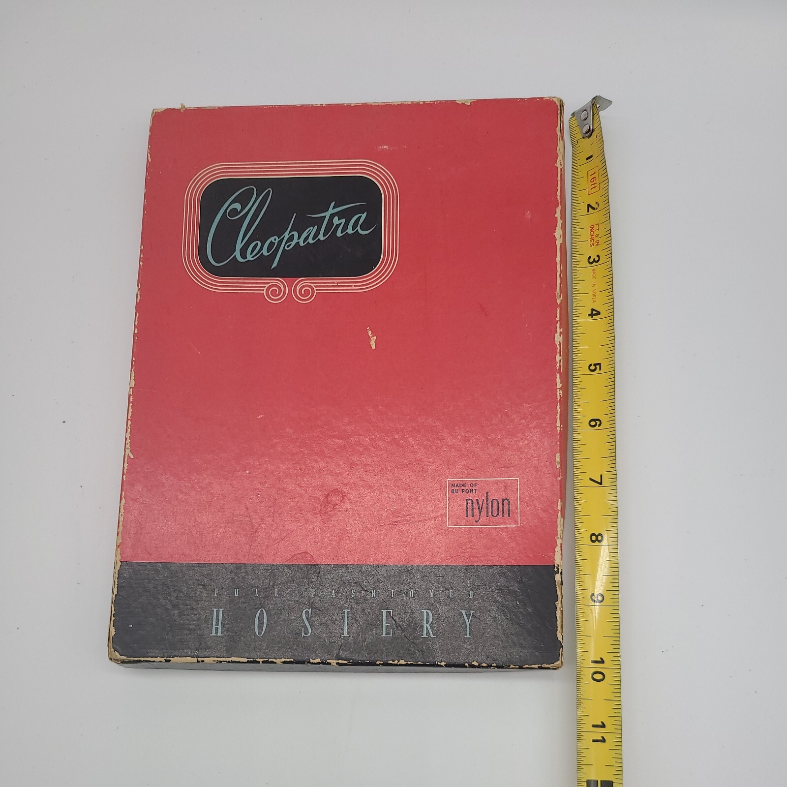 Cleopatra Hosiery Box vintage antique red BOX ONLY prop collectible storage