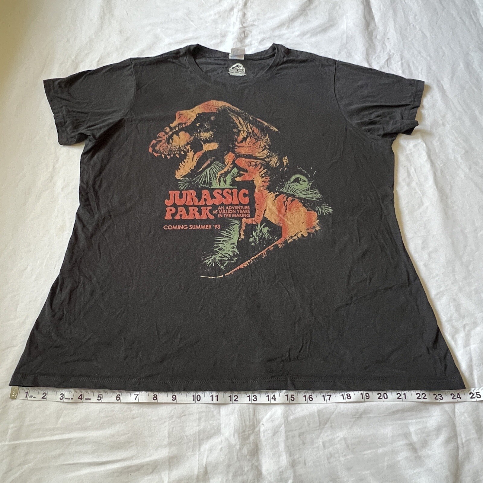 Vintage Rap Attack Jurassic Park Shirt Women’s XXL Movie Promo Tee 90s 1993