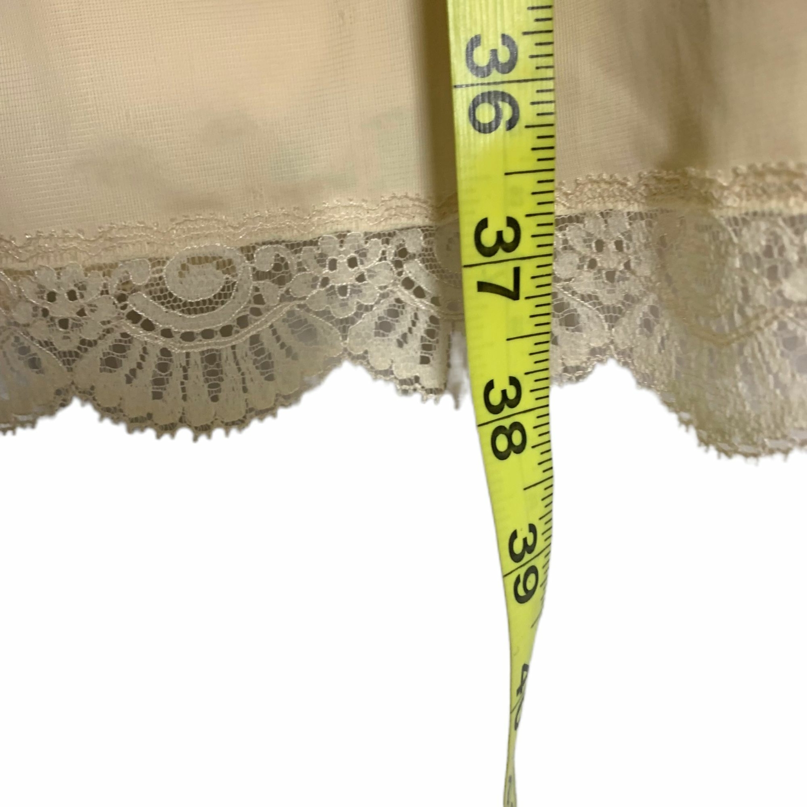 Vintage 50s Sears The Doesnt Slip Cream Fortrel Polyester Slip Medium
