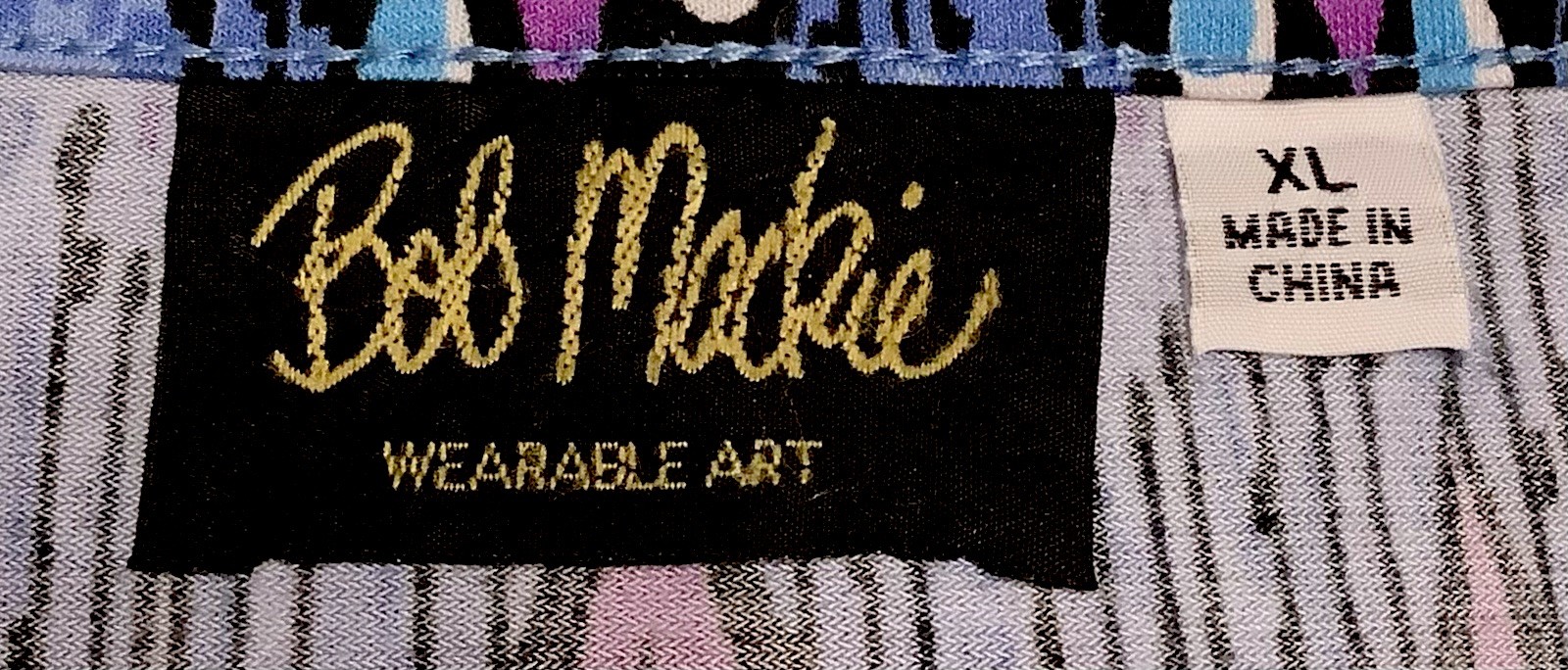 Bob Mackie Blouse Top~XL~Celeb Star Designer~Wearable Art~MCM~VTG~Free Shipping!