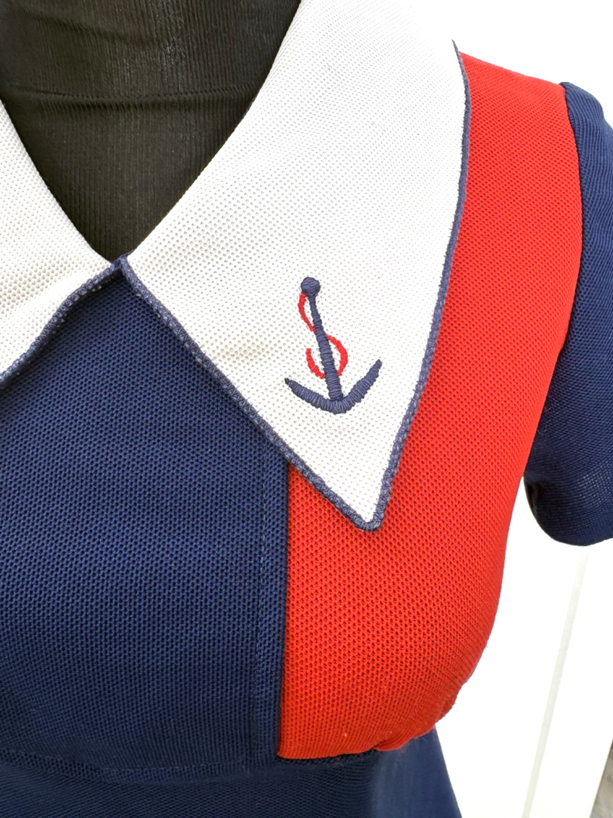 Vintage Teena Paige Fashion Color Block Mod Sailor Dress