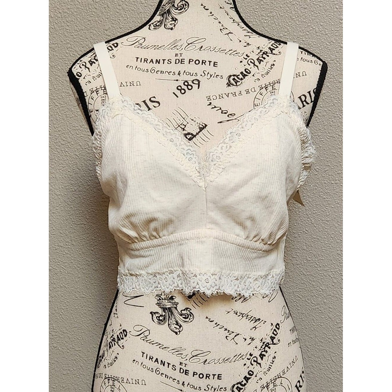 AERIE Lace Ribbed Knit Cami – XL – NEW NWT