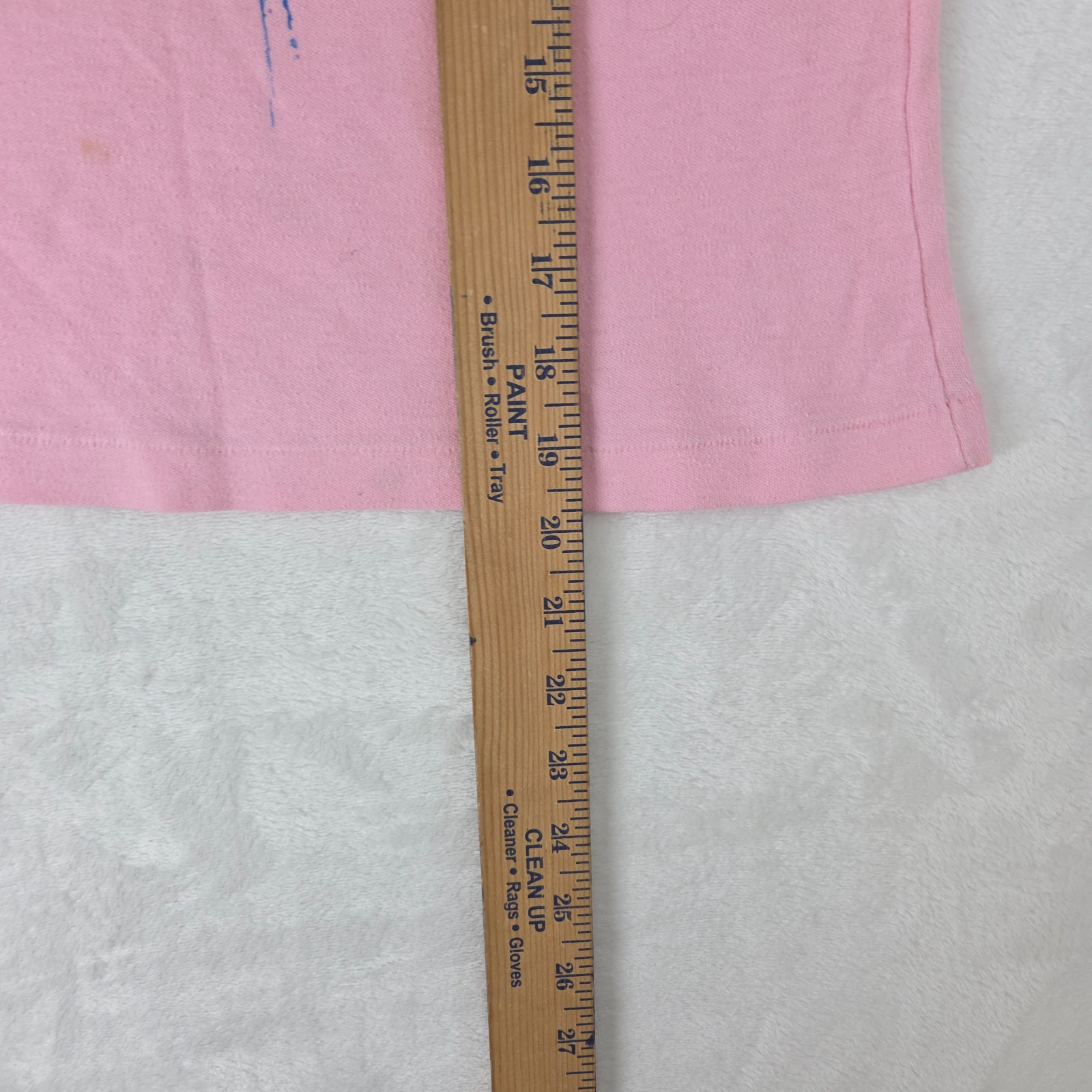 VTG 1982 Women’s Baby Tee Graphic Shirt Sz Lg 50/50 USA Made Butterfly Flower