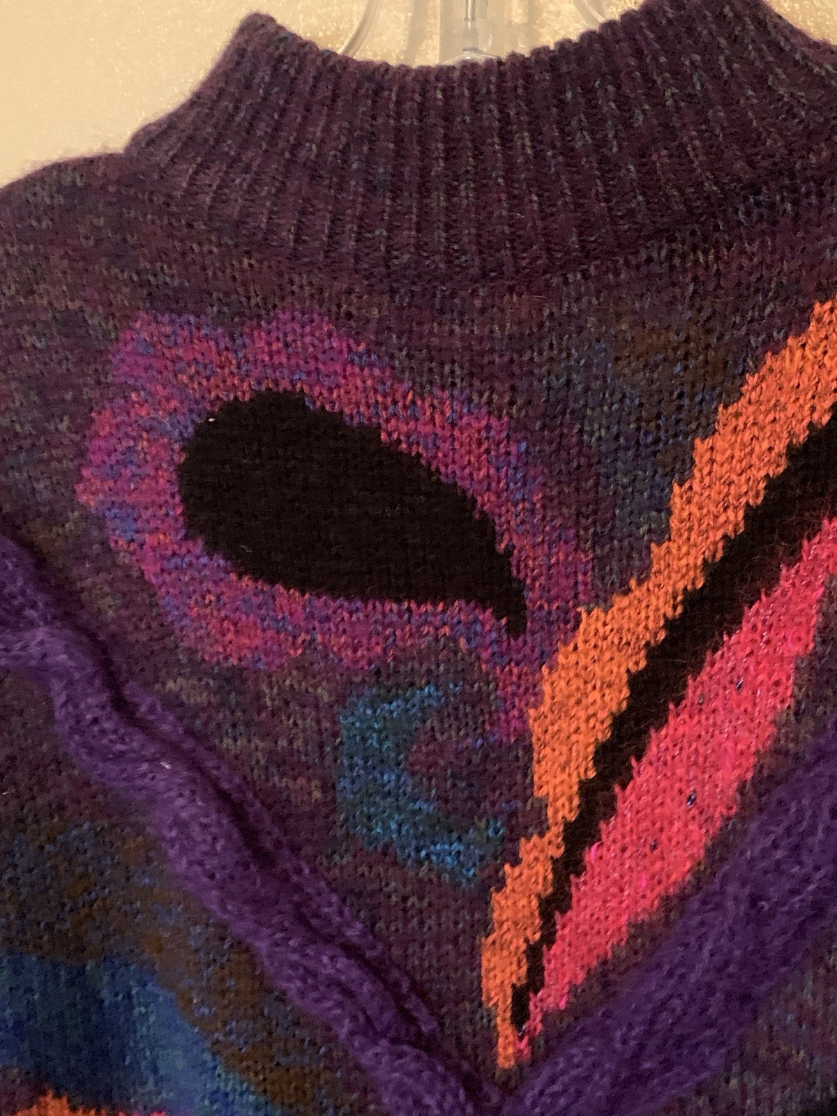Vintage 80’s Mariea Kim Oversized Sweater With Shoulder Pads Size L