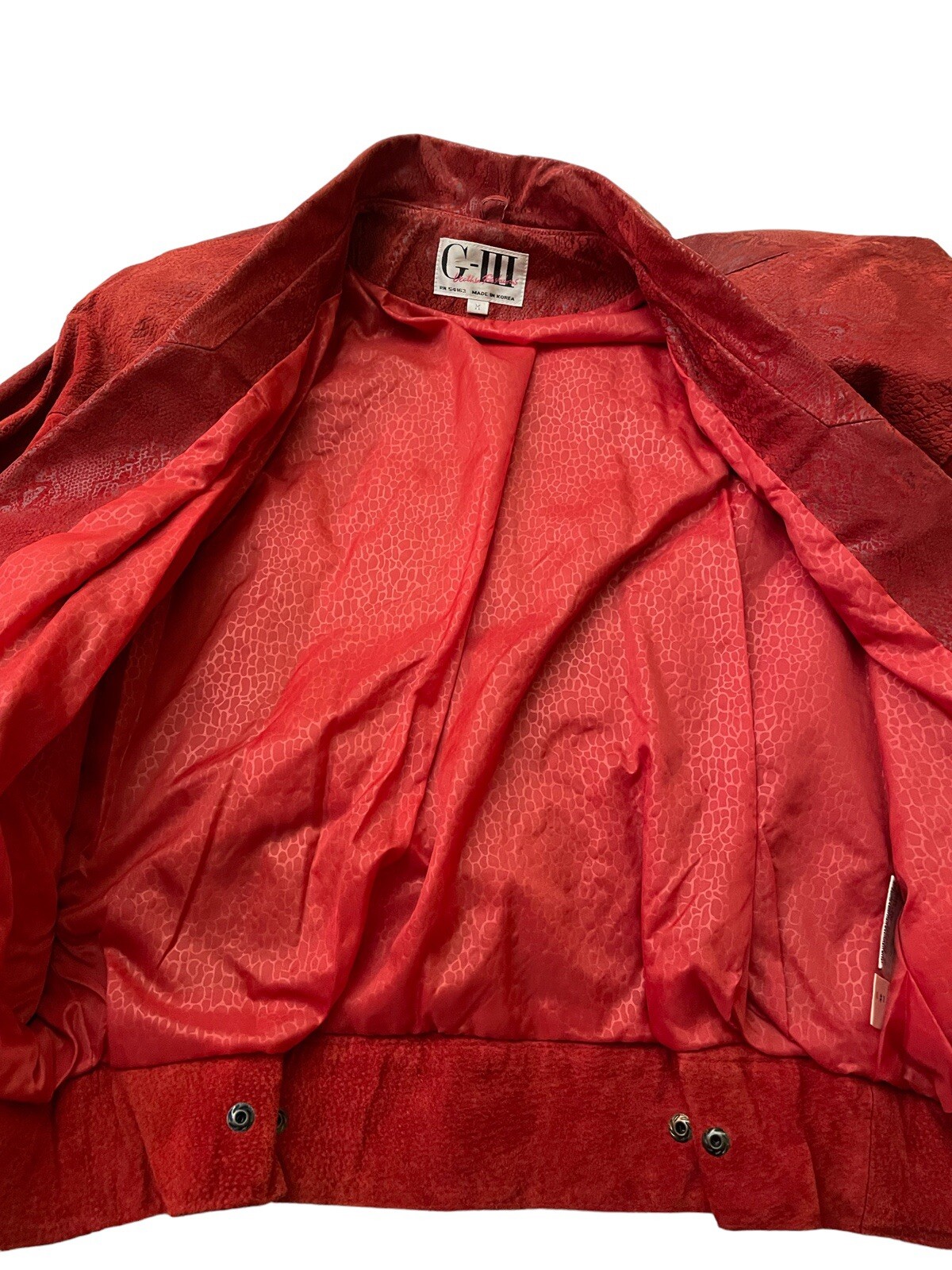 Vintage G-III Leather Fashions Red Lined Leather Jacket EUC 80’s 90’s