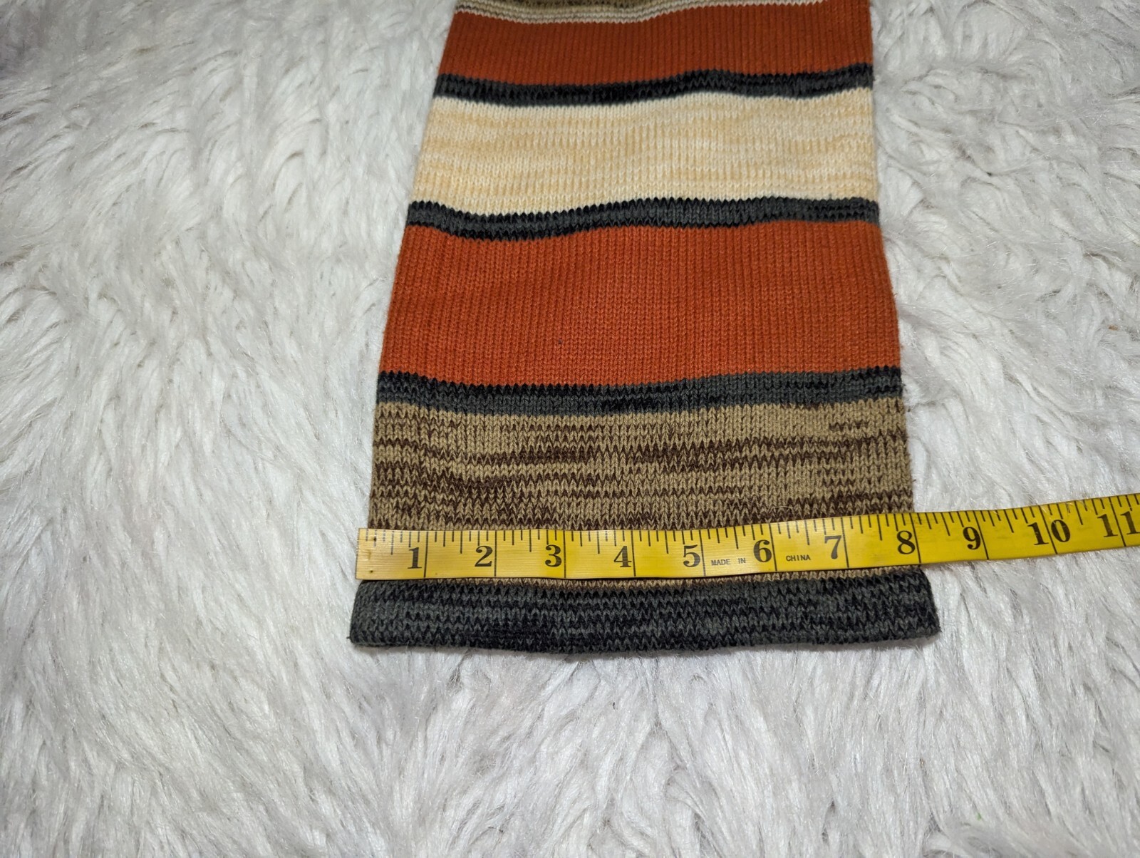VTG J.L. HUDSON’S Knit Sweater Orange Brown RETRO Hippie Groovy Womens Large EUC
