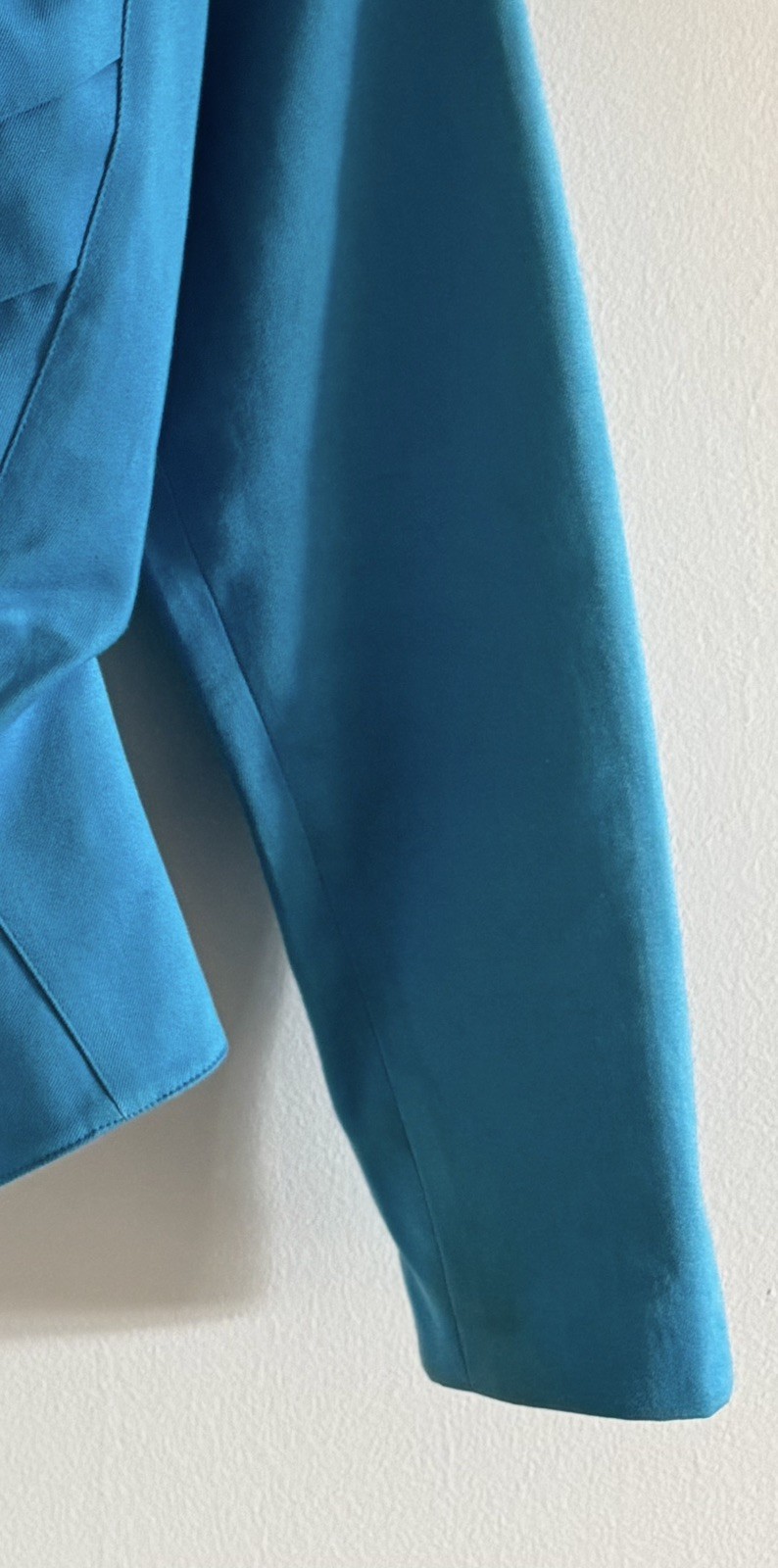 Vintage 1980’s Theirry Mugler Suit Blazer, Skirt Shark Snap Closure Peplum Waist
