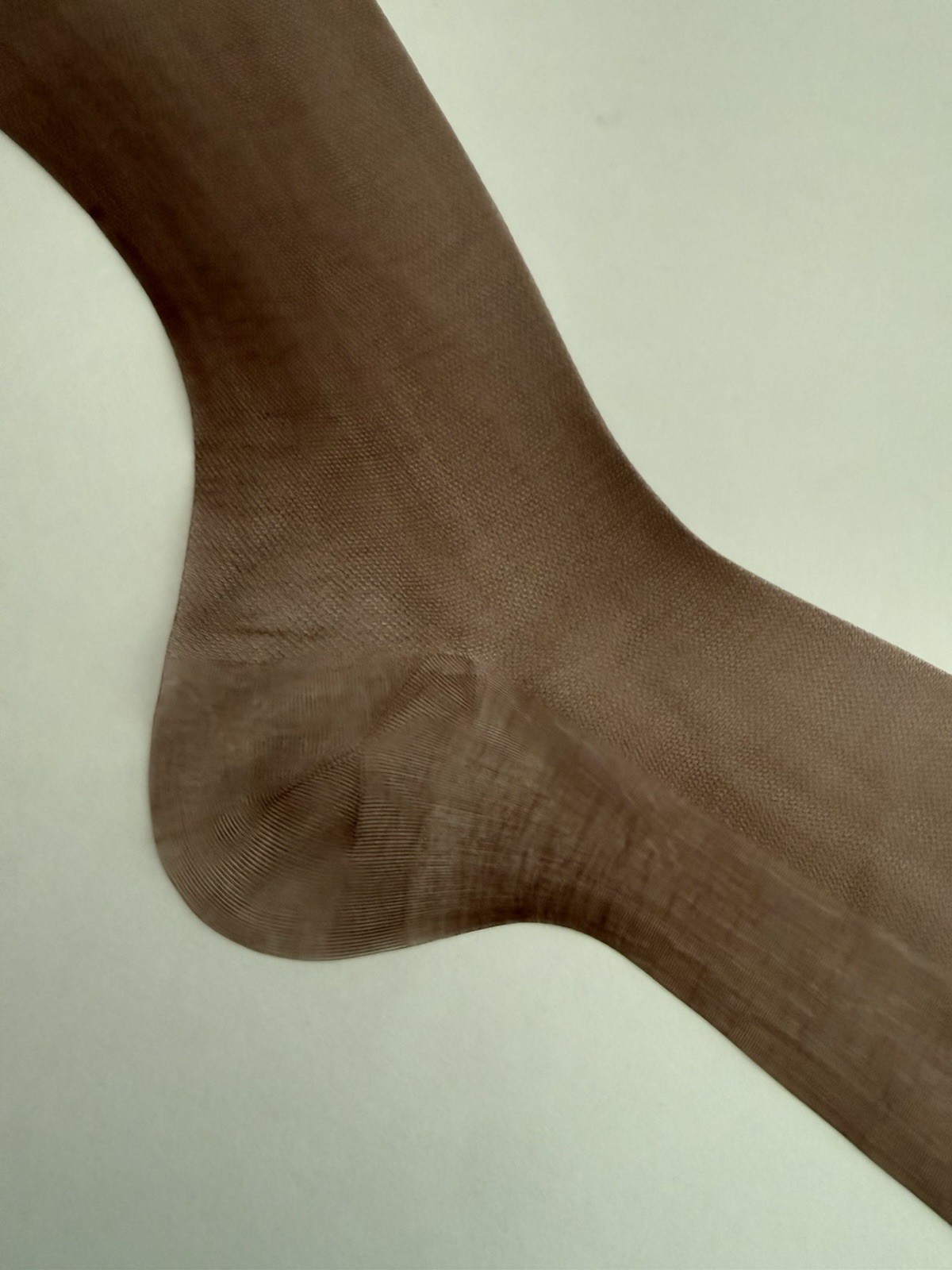 Alberts Crystal Clear Seamless Mesh Stockings W/ Bare Foot 35 Inches Long