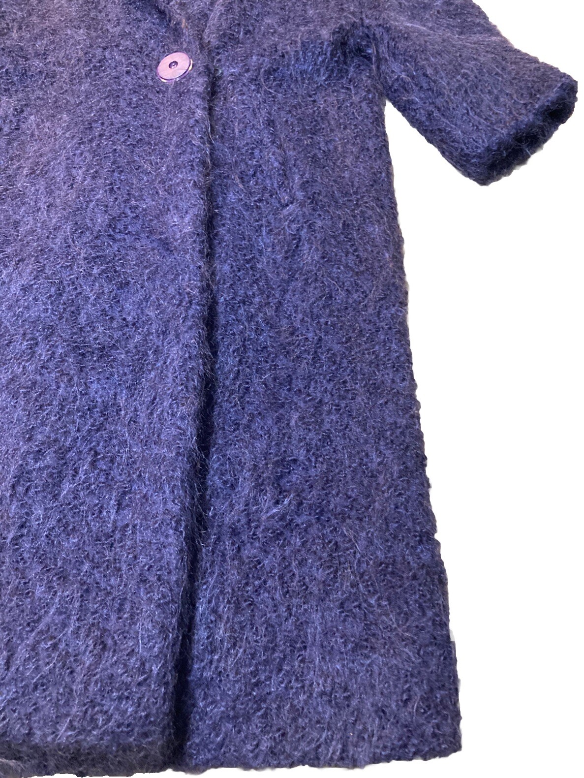 Vntg 1960’s Monte Sano Pruzan Mohair Cocoon Coat Nordstrom Plum Purple Wool M L