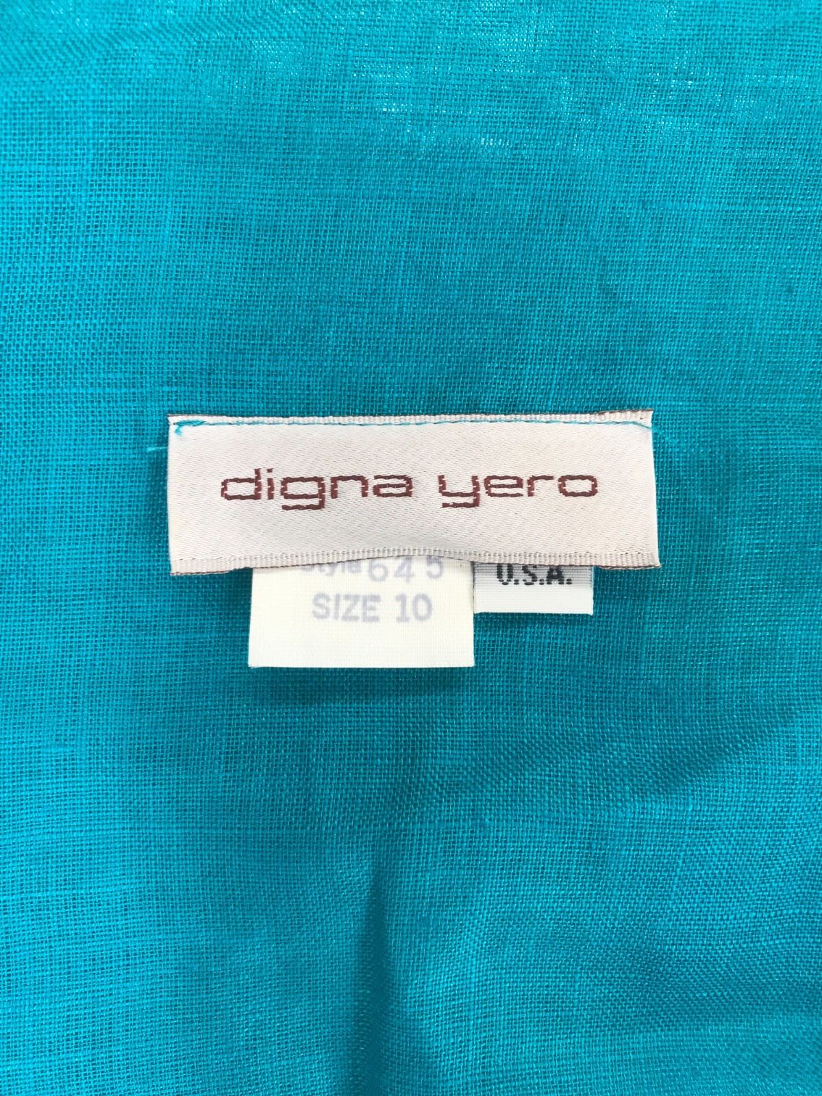 Vintage Digna Yero Linen and Lace Midi Skirt Set Size 10 Lined Teal
