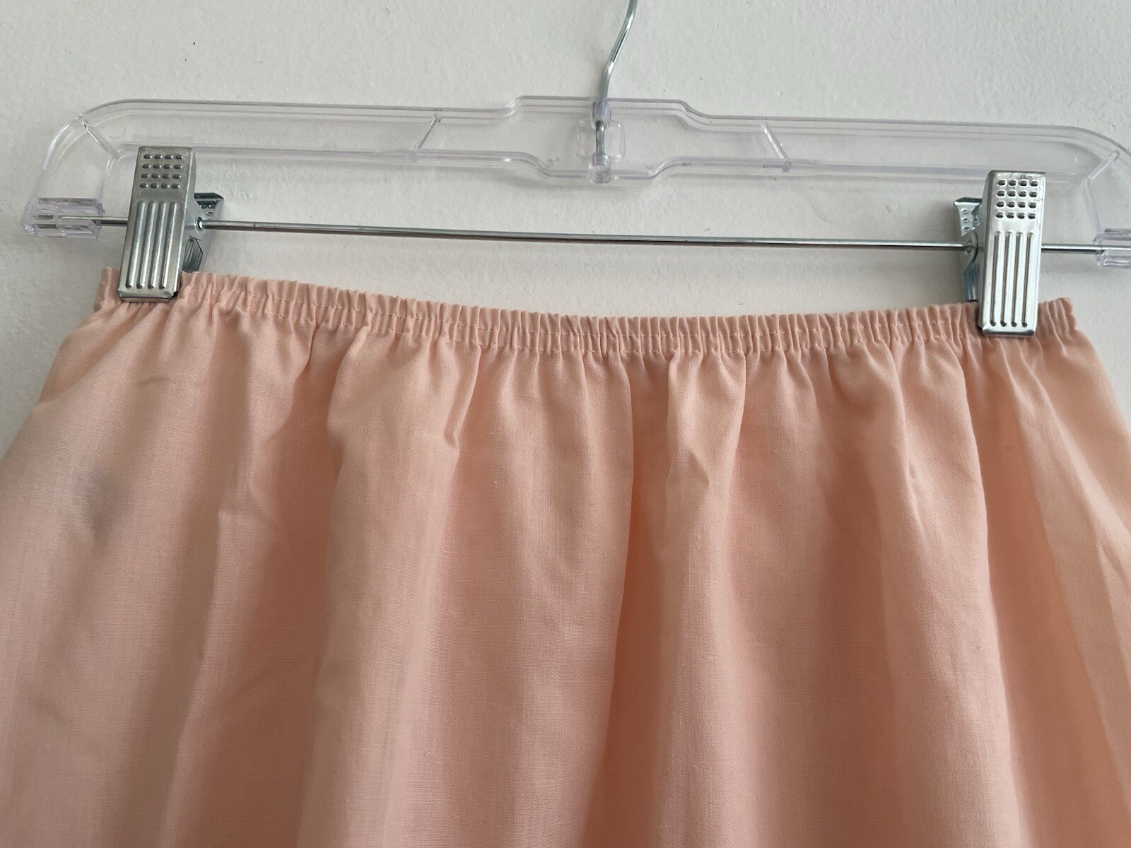 Vintage VASSARETTE Pink 26” Slip With Lace Size Small 65% Polyester 35% Cotton
