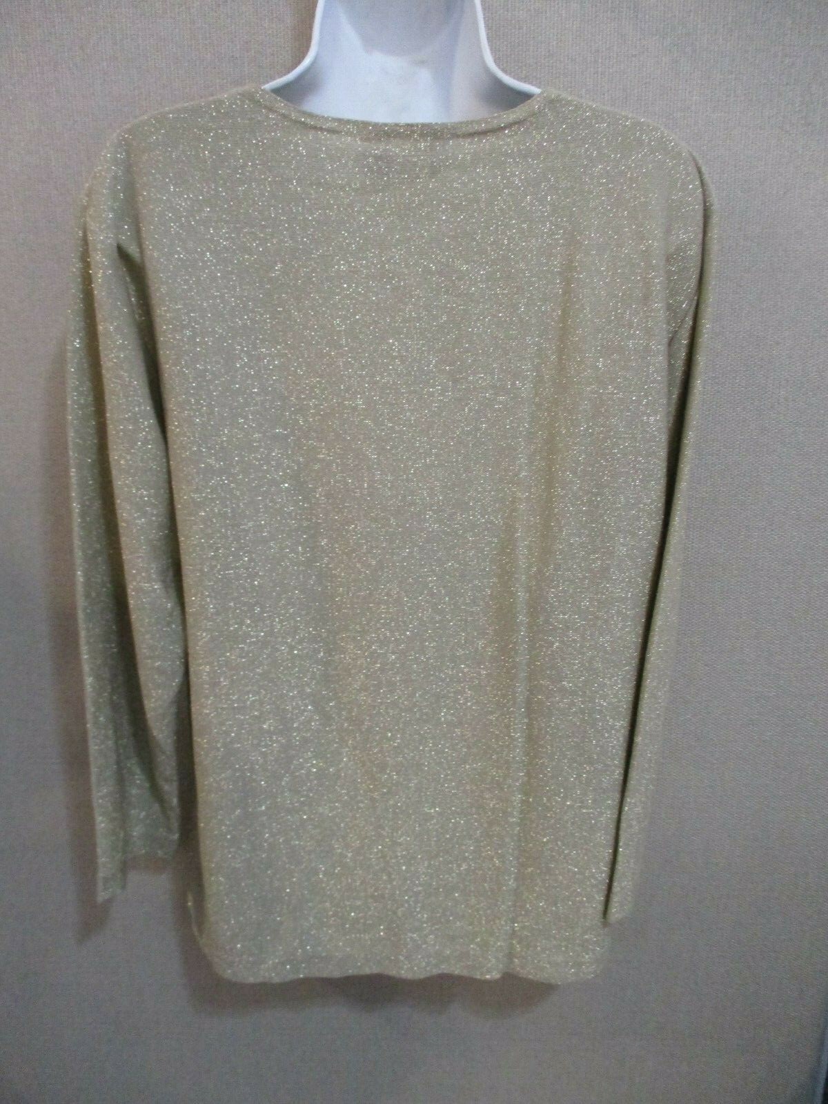 90’s Cervelle Sparkly Metallic Sweater Size Small Made in USA Light Gold