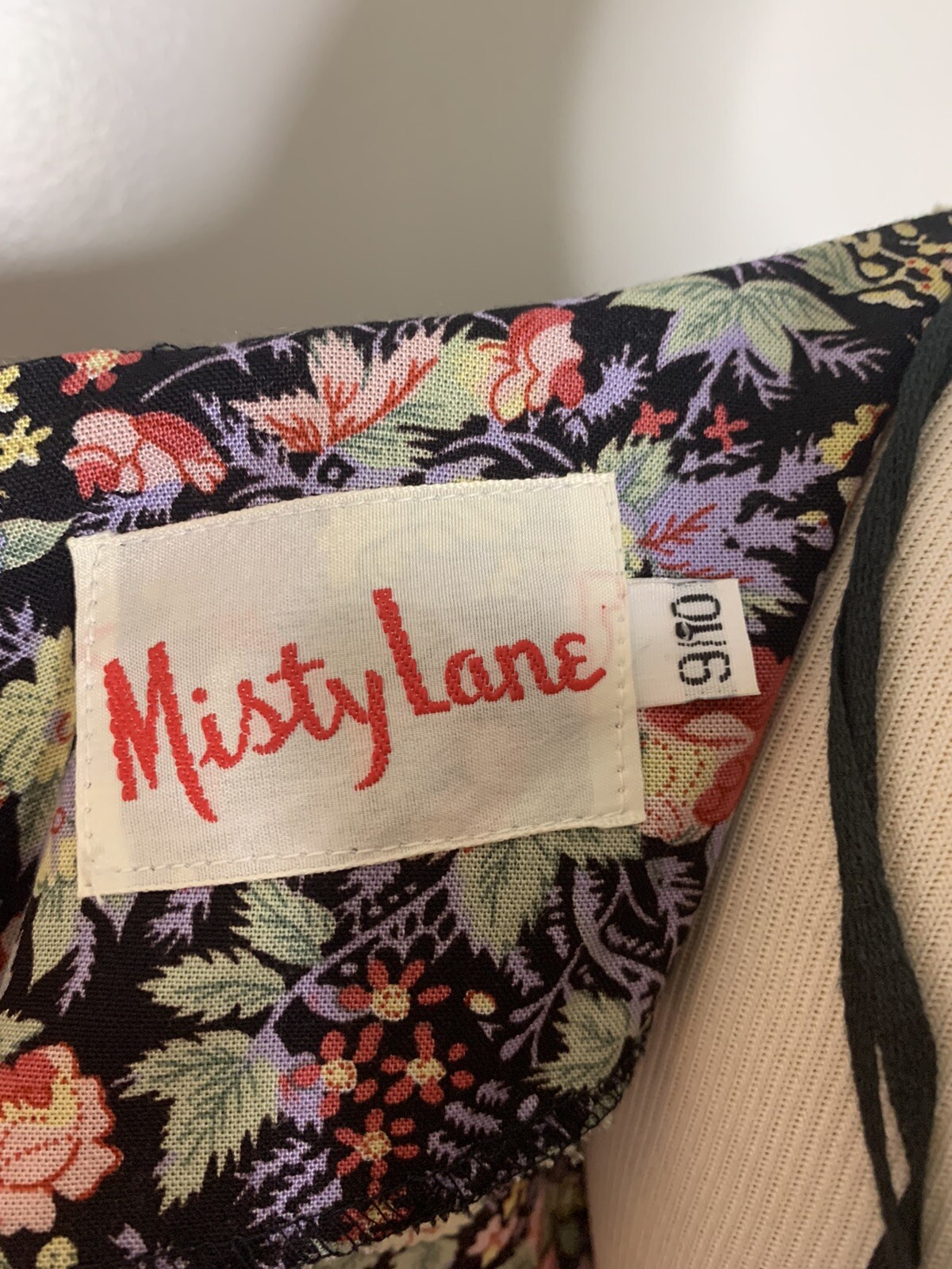 Vintage Dress Misty Lane Floral Lace Long 1990s Size 9/10