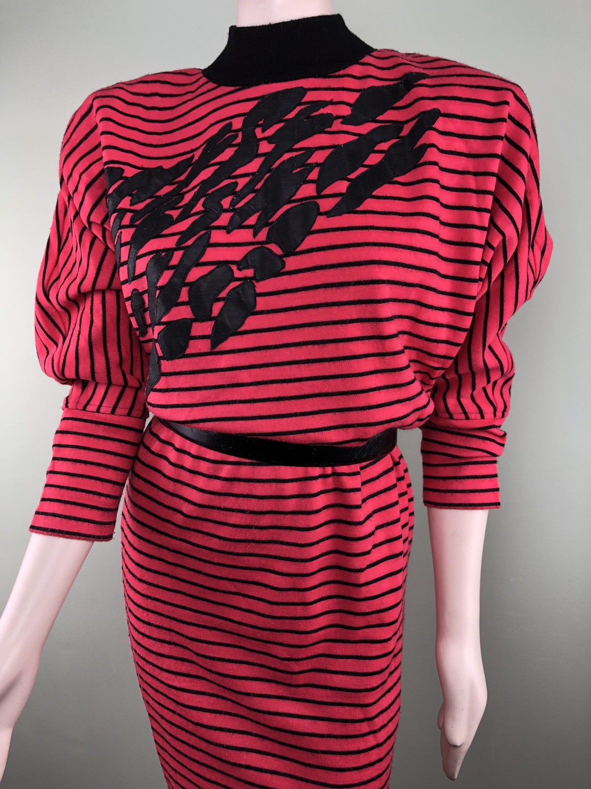 Vintage AVANT GARDE Frisson PARIS Wool Knit Sweater Dress 80s 90s 42 S M L 4 6 8