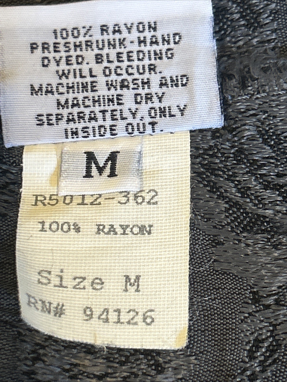 CP Shades Maxi Skirt 90s Gray & Black Jacquard Rose Print Size M Machine Wash