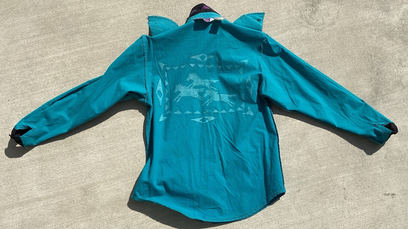 Vtg Cameo Rose Western Southwestern Shirt Top Blouse Horses 80s 90s Cowgirl XS