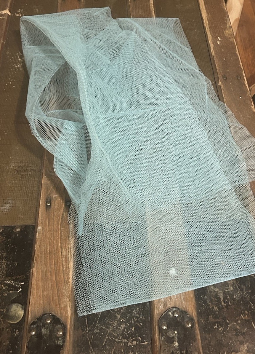 Vintage 1950s Party Dress Bridal Cupcake Prom Dress With Straps & Scarf Tulle