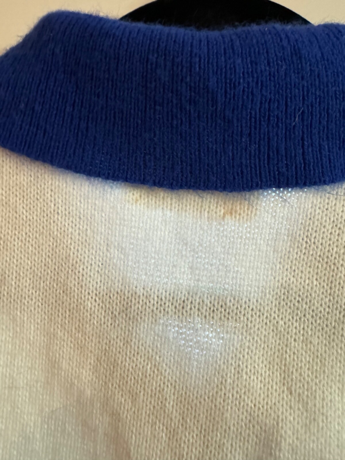 Vintage Dehen Cheerleading Sweater, Size Medium, Royal Blue, Gold and White