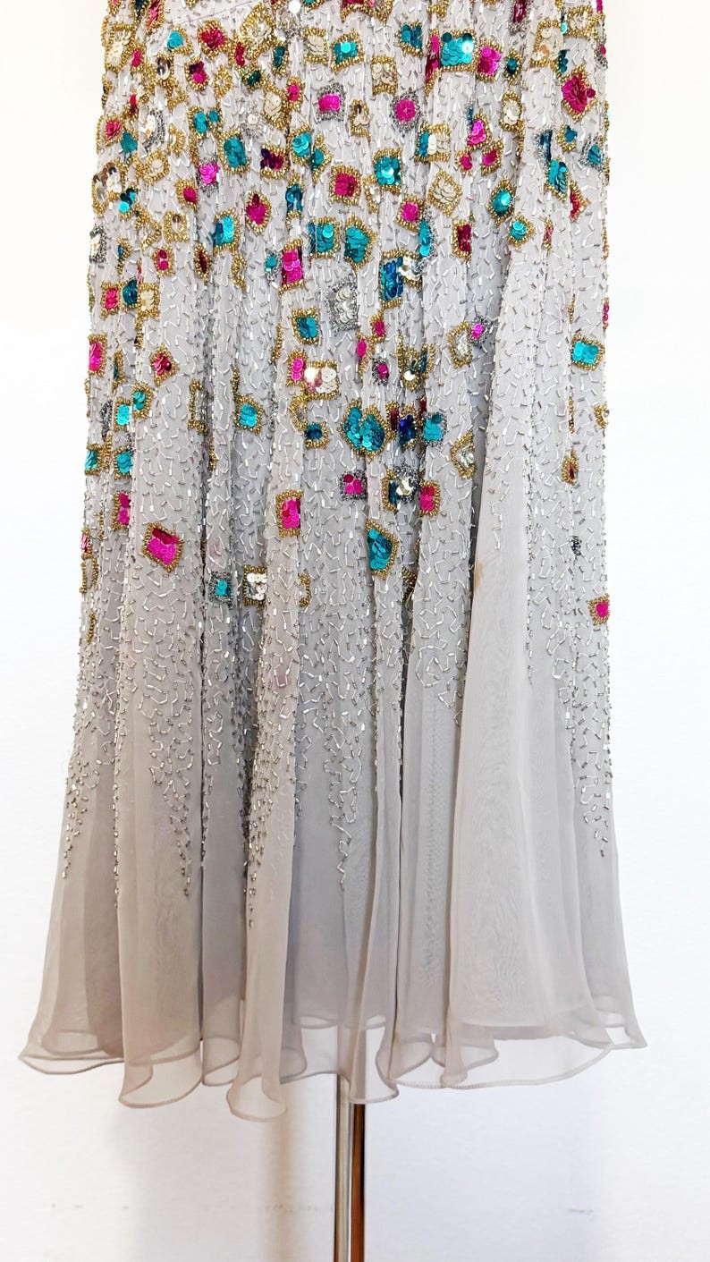 1960s Victoria Royal Gown / 1960s Sequin Gown / 1960s Gown / Size Medium