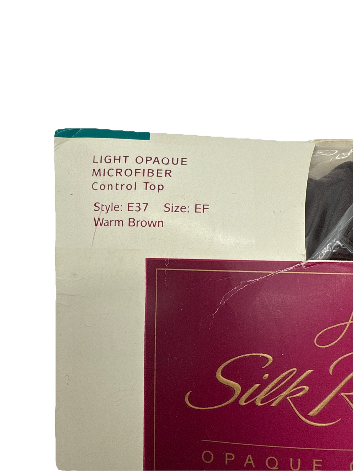 Hanes Silk Reflections E37 Light Opaque Pantyhose Control Top Warm Brown Size EF