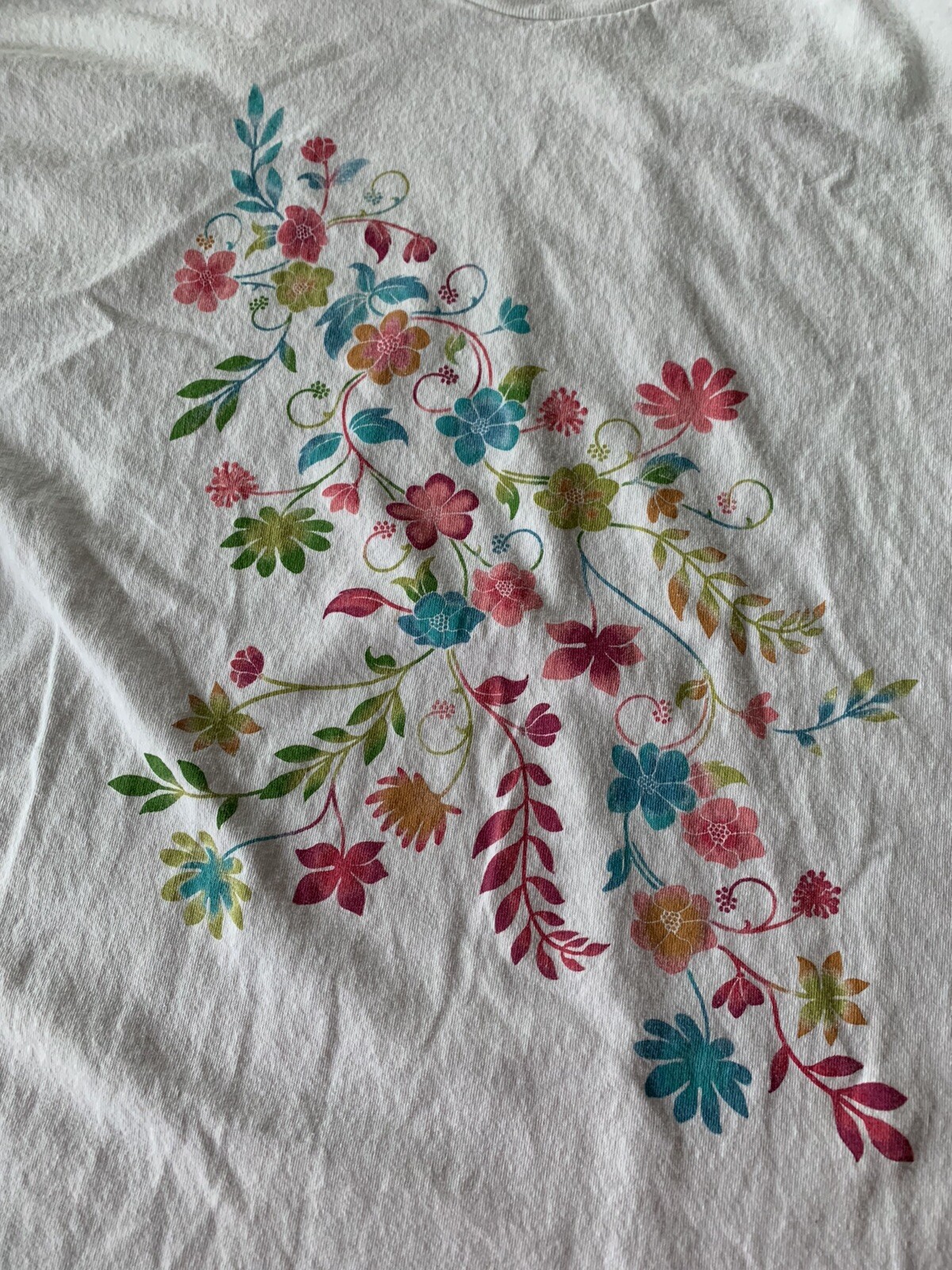 Vintage Pro Delta Weight TShirt Womens 2X Floral Y2K Granny