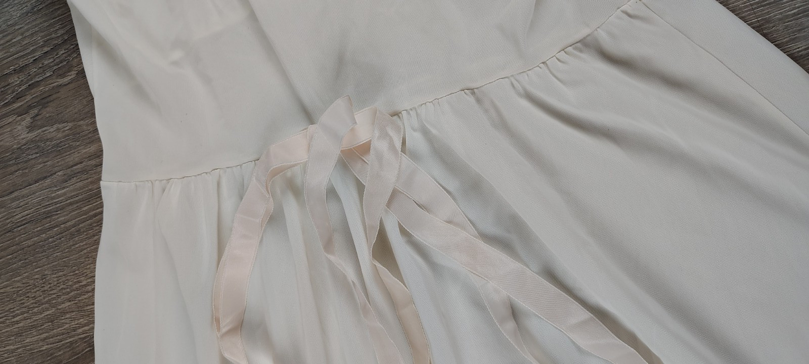 Vtg Laros Peignoir Set Nightgown Robe White Lace Rose Appliques Large 34 USA