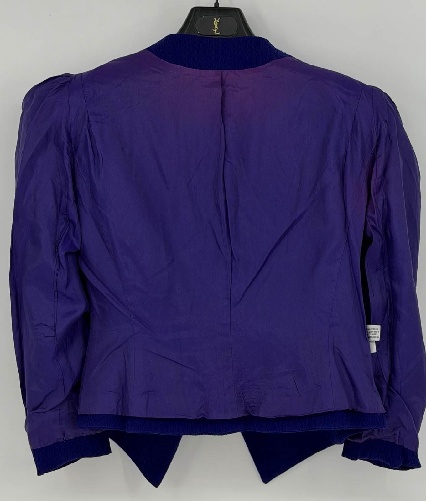 Vibrant Vintage DAVID HAYES purple/ Colbolt Blue Jacket Sz 8 Excellent Cond 80’s