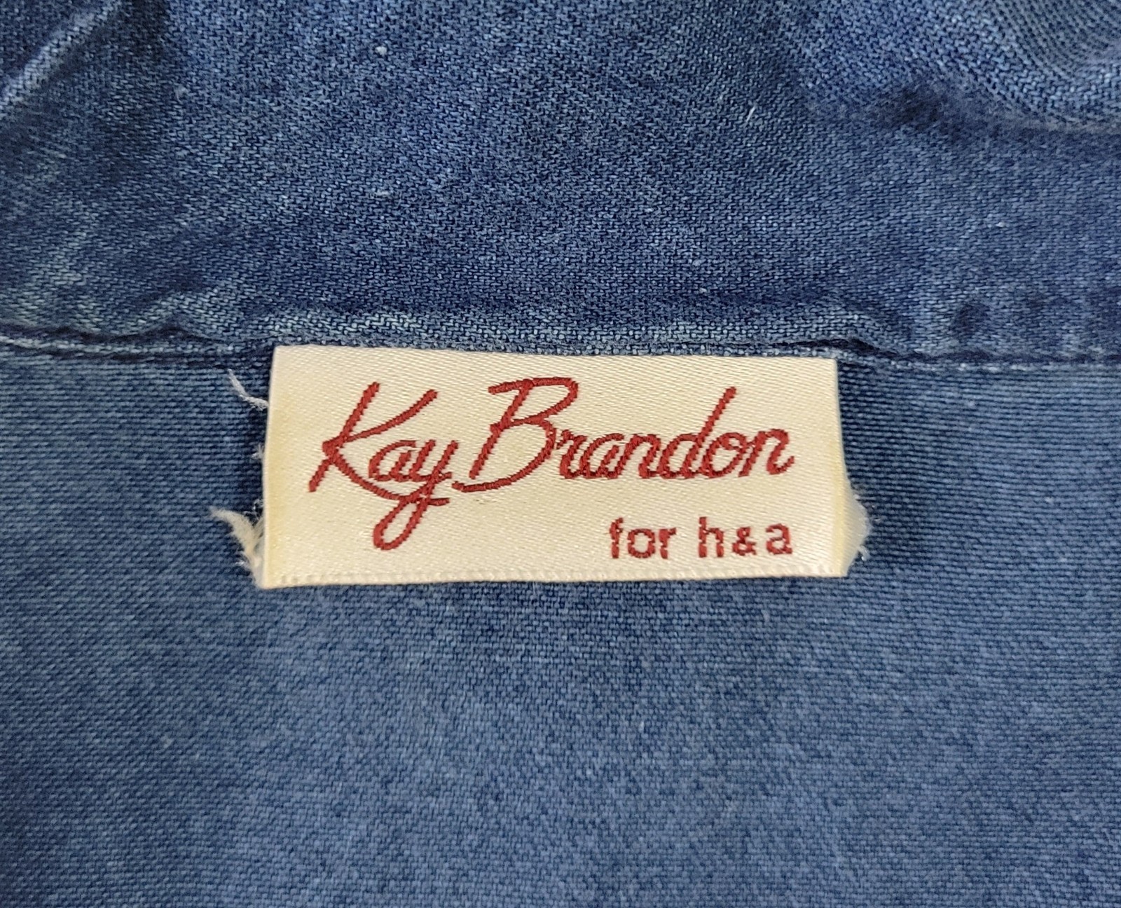 Vintage Kay Brandon for H & A Denim Shirt Dress w Elastic Waist Size M/L?