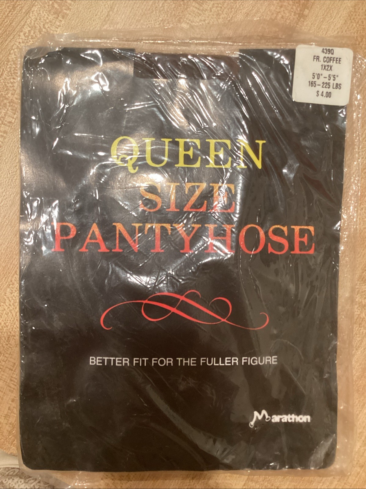 Vintage Pantyhose Lot of 2 Coffee Queen up to 5’6” 225 lbs