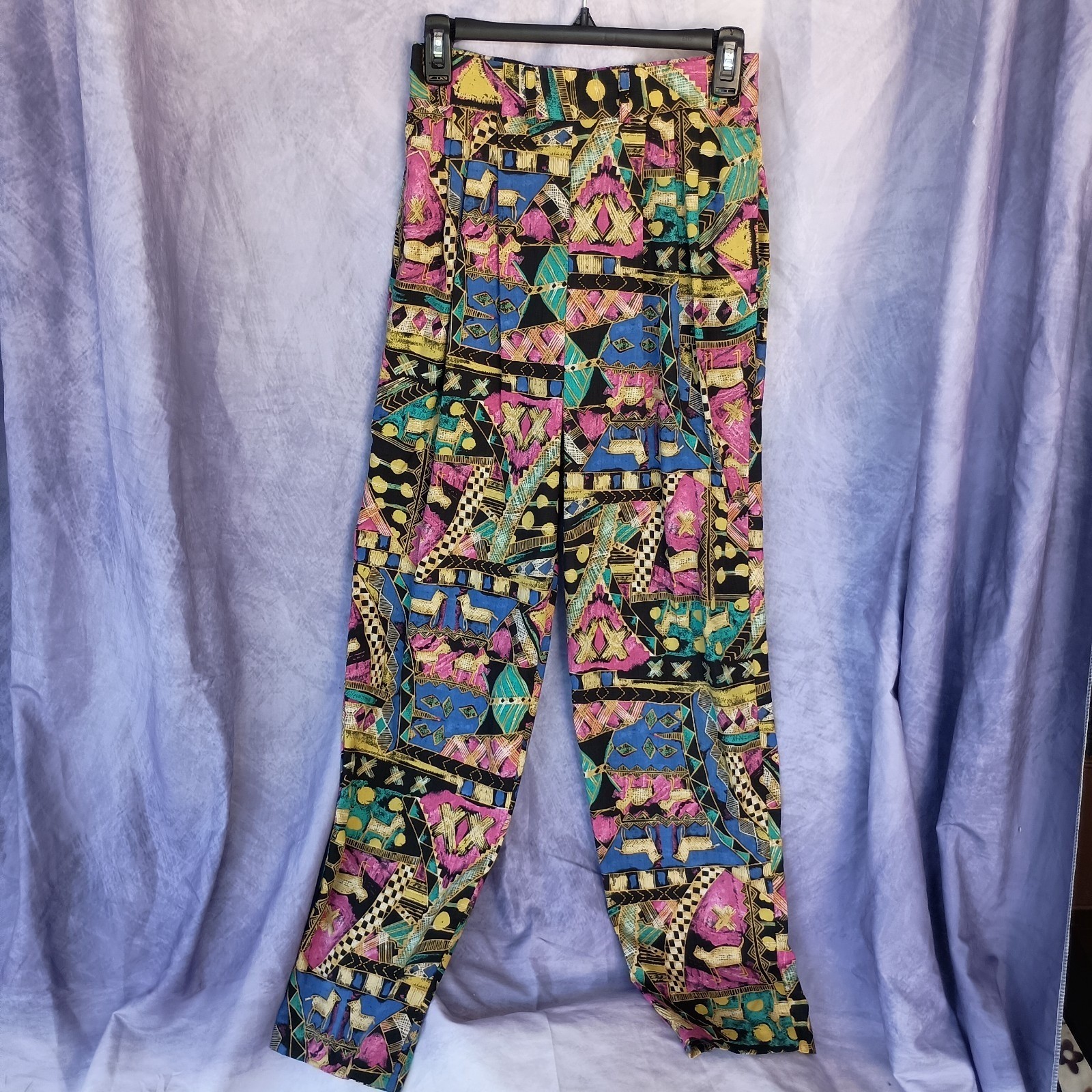 Vintage 90s BonWorth Matching Two Piece Abstract Print Shirt Pants Set