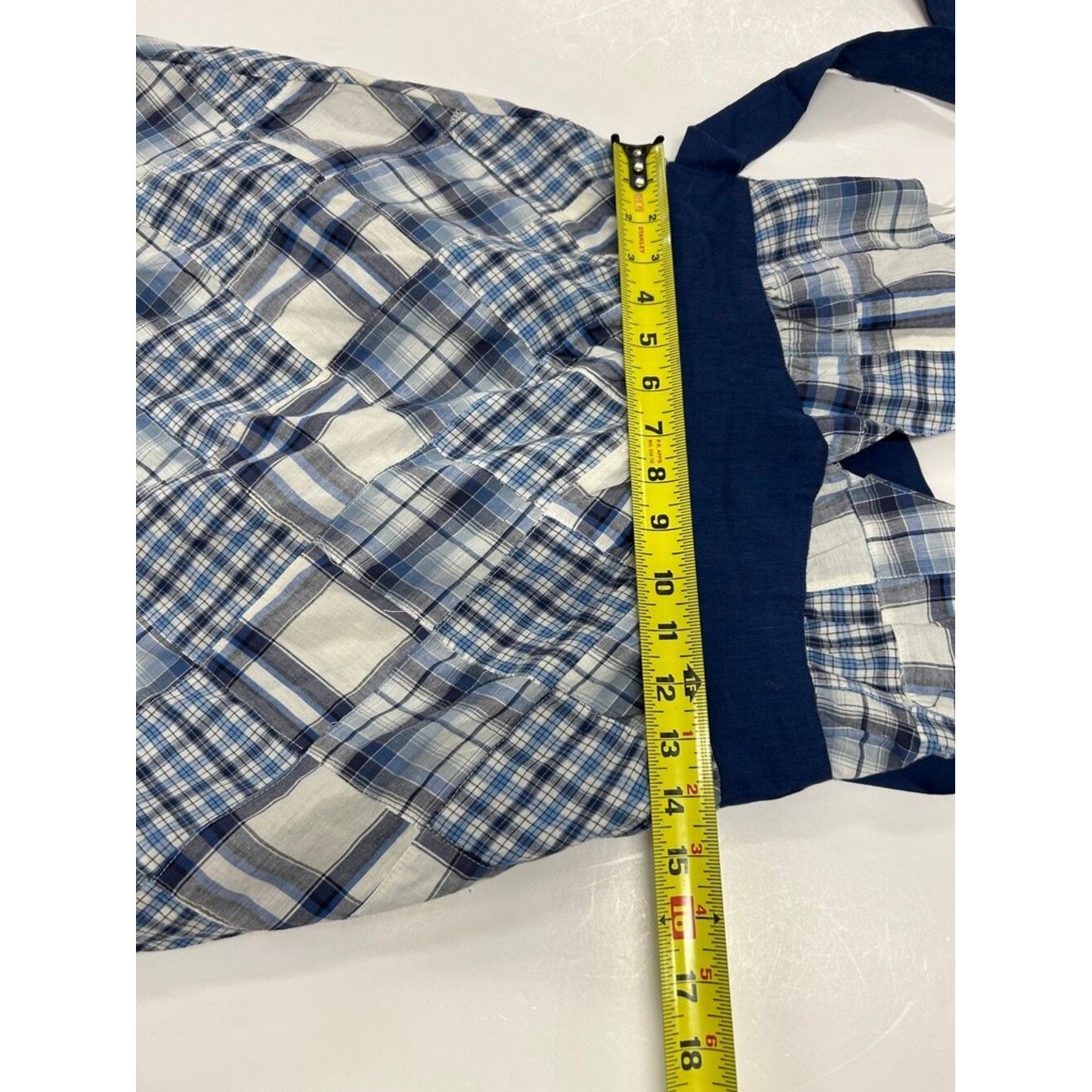 Y2K Cottagecore Prairie Indie Plaid Halter Sundress TieBack Midi Large Coquette