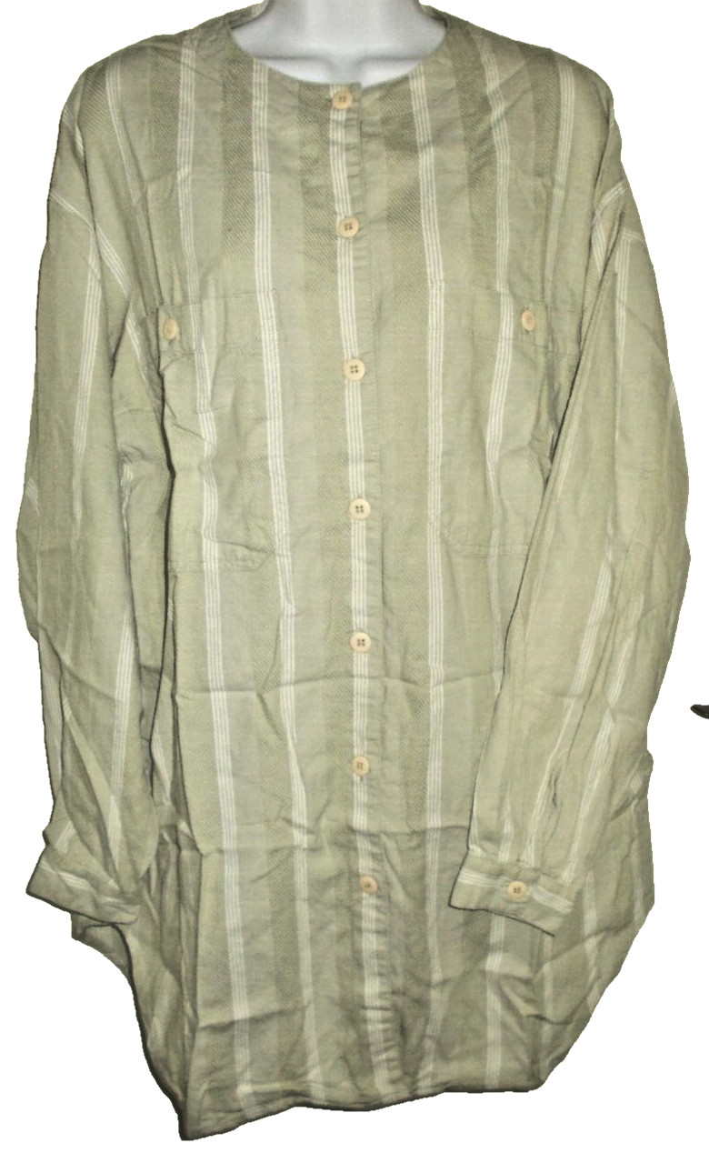 Vintage Spiegel TOGETHER! Jacket Shirt Ladies L 12-14 Pale Green Pockets 32″ L