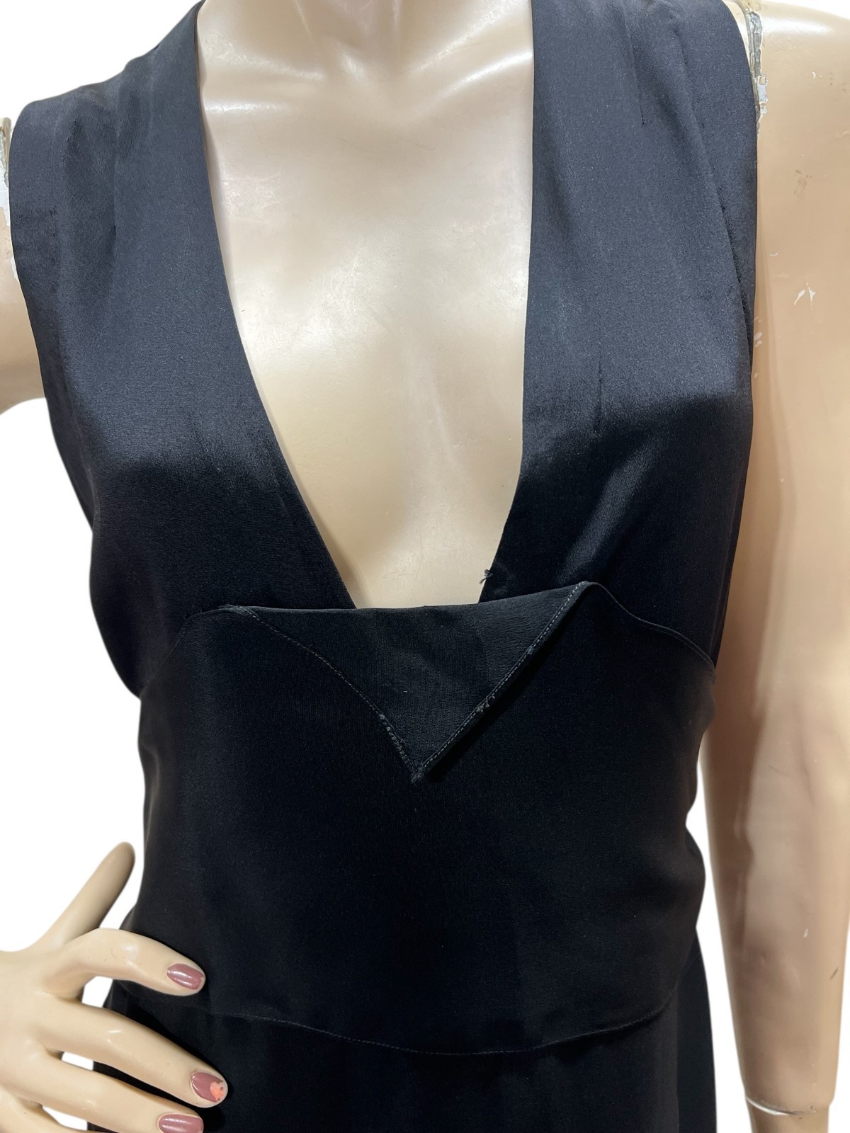 FABULOUS Vtg 20s 2 Pc Dress + Cape Sz S-M Black Rayon Chemise + Long Jacket EUC
