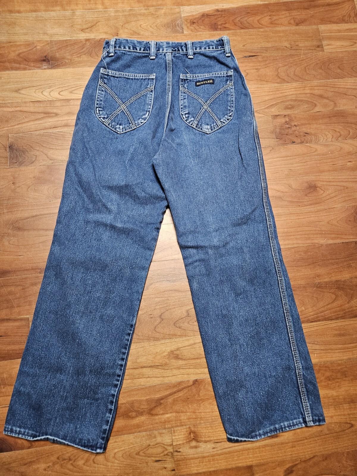 Vintage Rustler Jeans Juniors Size 11 Straight Western Made In USA