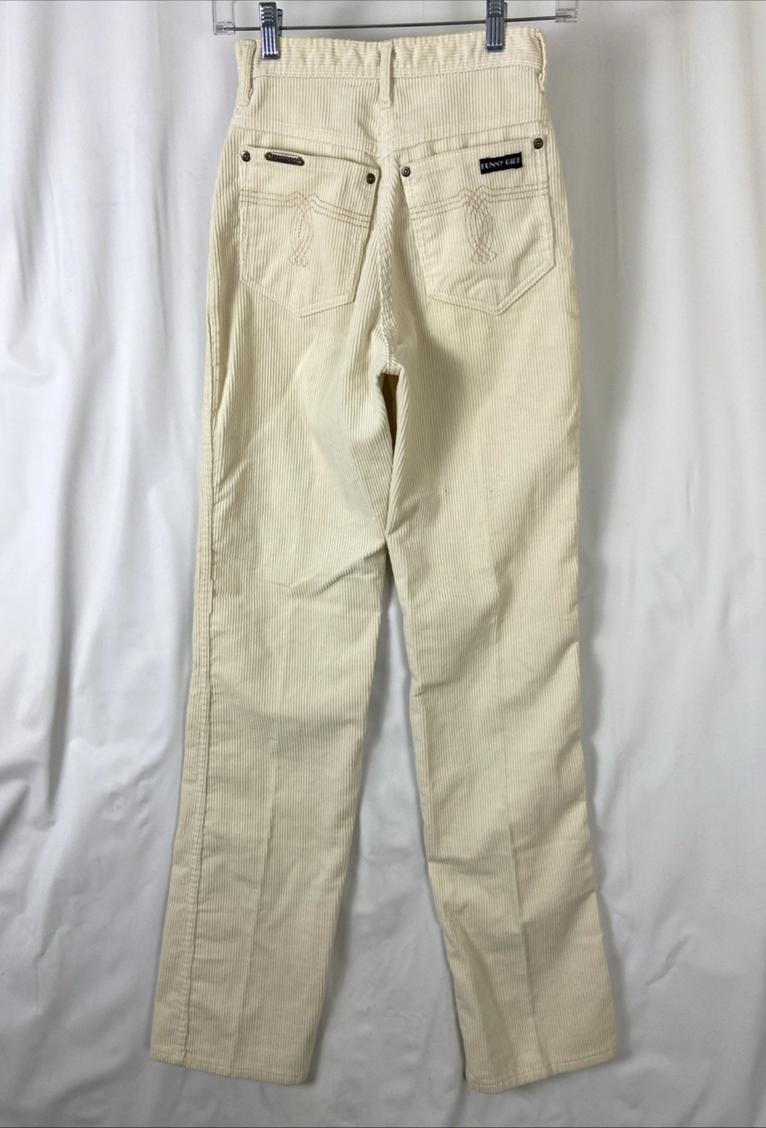 Vintage Funny Girl 70’s Women’s Corduroy Beige Pants Size 9/10 Tall 23″x32.5″