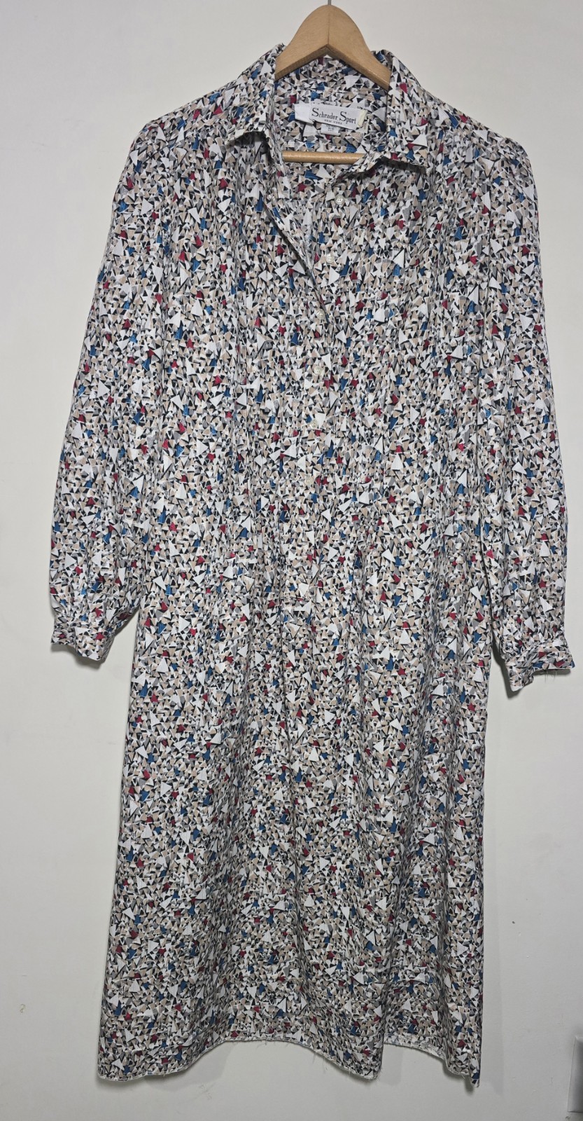 Vintage 1980’s Sehrader Sport New York Shirt Dress – Size 14