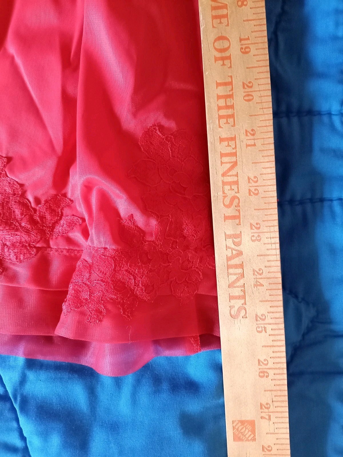 Suavette 50’s Vintage Van Raalte All Nylon Half Slip Red Lace Chiffon Skirt