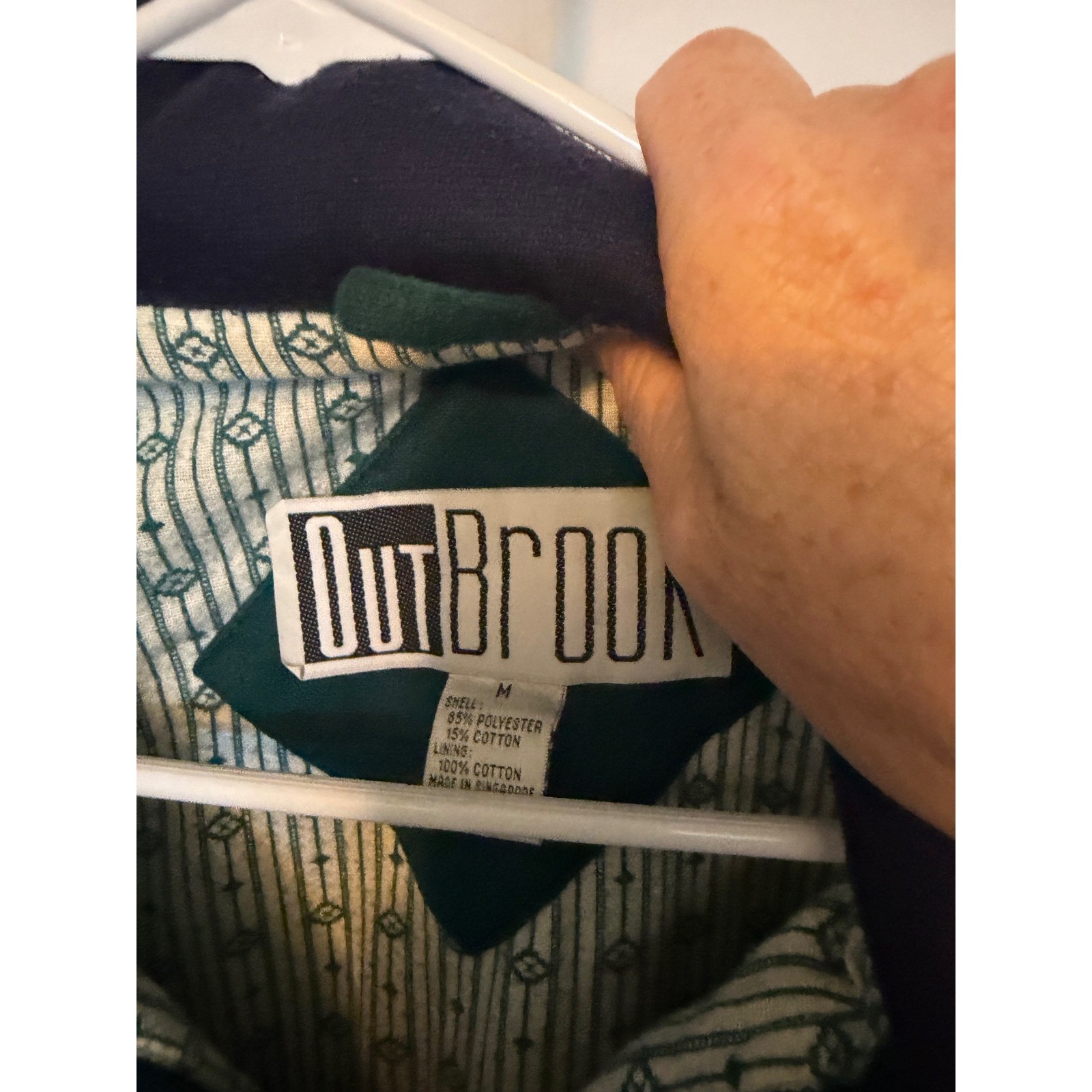 Vintage Outbrook Forest Green Snap Front Fleece Jacket Womens Medium Oversized