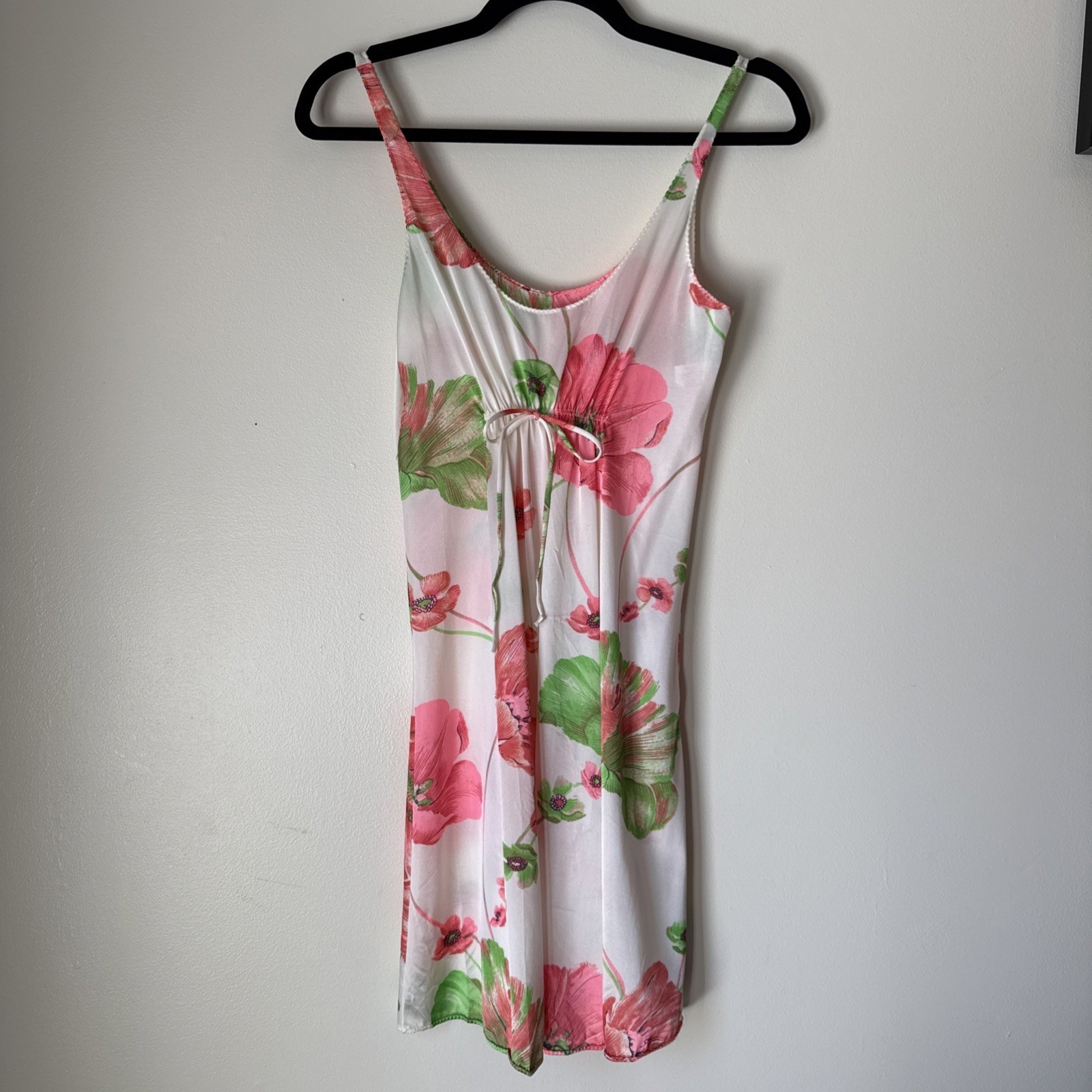 Vintage Lorraine Floral Slip Dress Babydoll Nightie Sexy Retro Silky Size S Y2K
