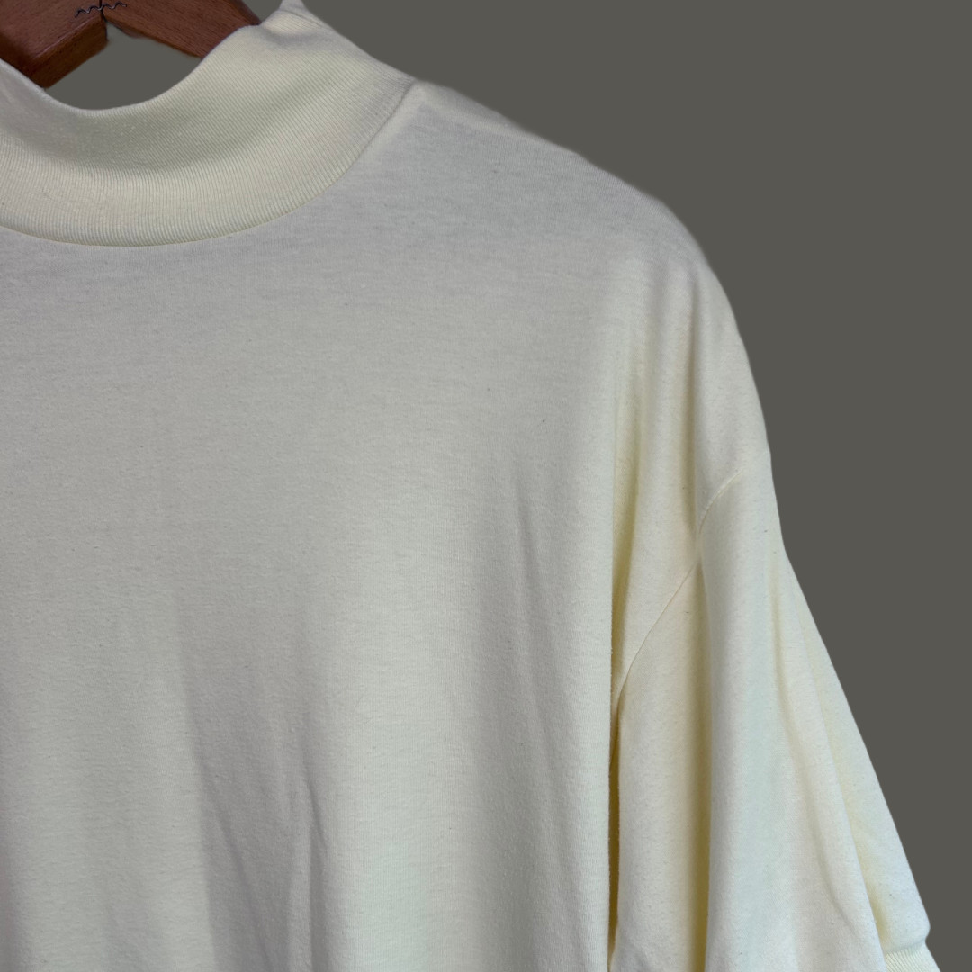 Vintage 1980s Allison Smith Mock Neck Short Sleeve Shirt