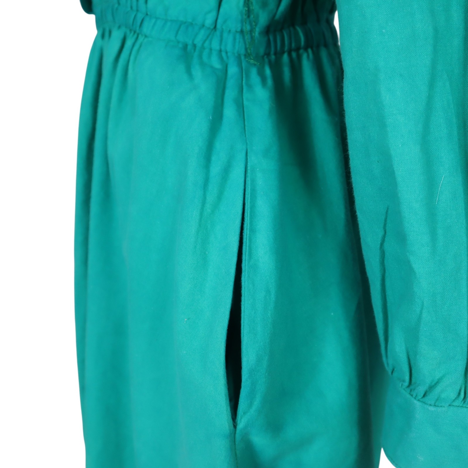 Vintage Panhandle Slim Western Dress Pleated Prairie Green USA 80s Women’s 12