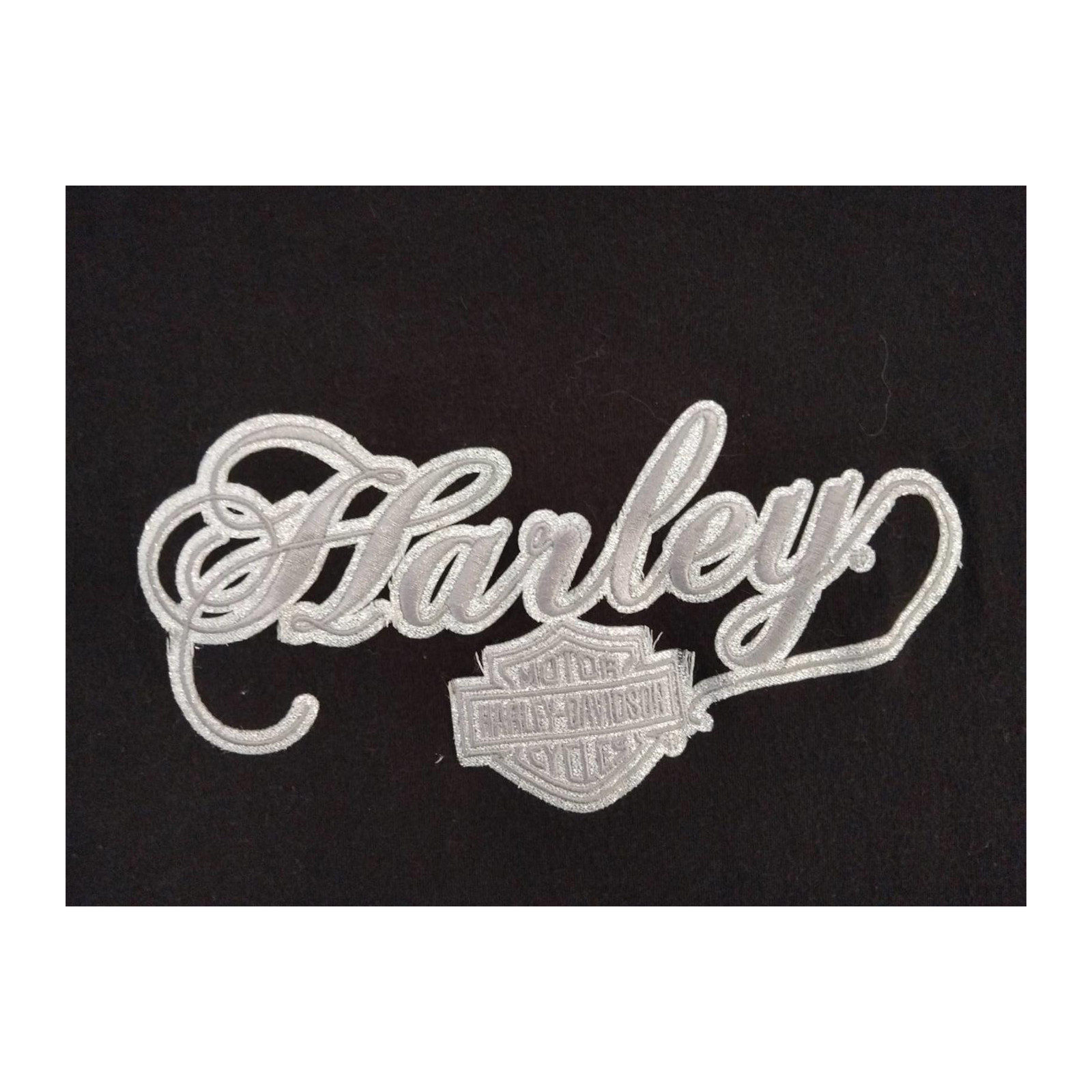 Harley Davidson Women’s Embroidered Logo Short Sleeve T Shirt Black XXL