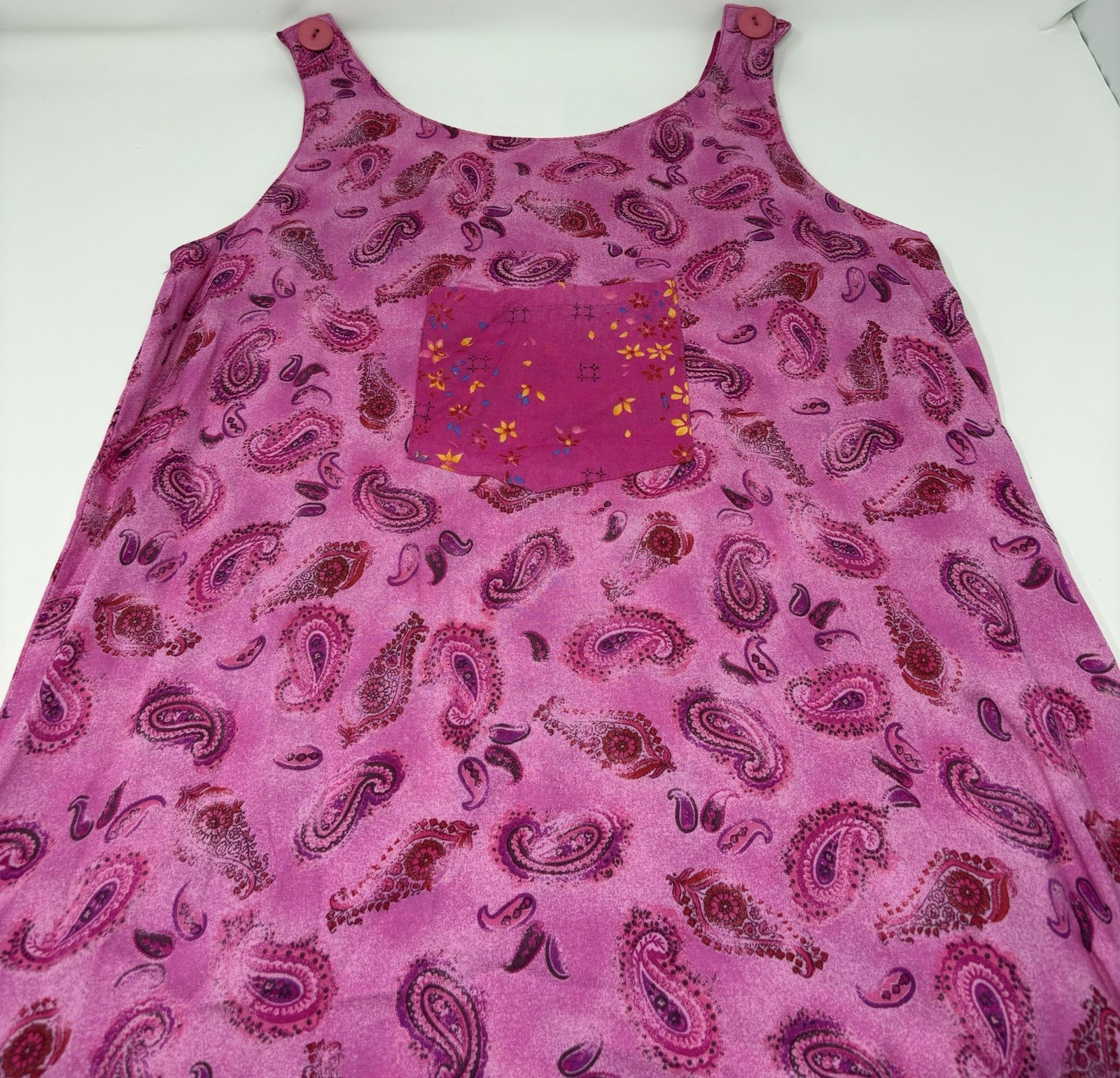Vintage Dressing Clio Maxi Dress Grandma Pink Paisley Peasant Cottagecore Sz S